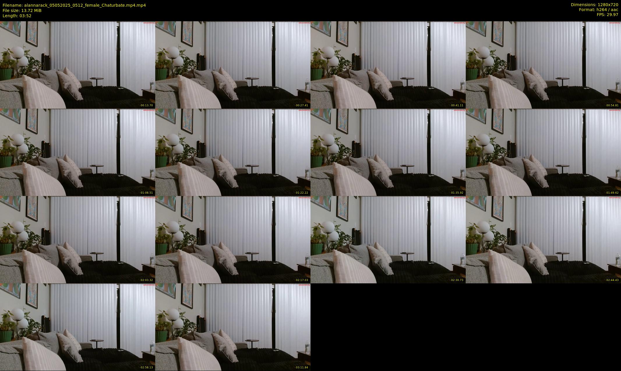 alannarack — 4 minute Chaturbate female cam show recording, 720p, May 5, 2025