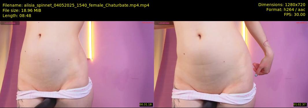 alisia_spinnet — 9 minute Chaturbate female cam show recording, 720p, May 4, 2025