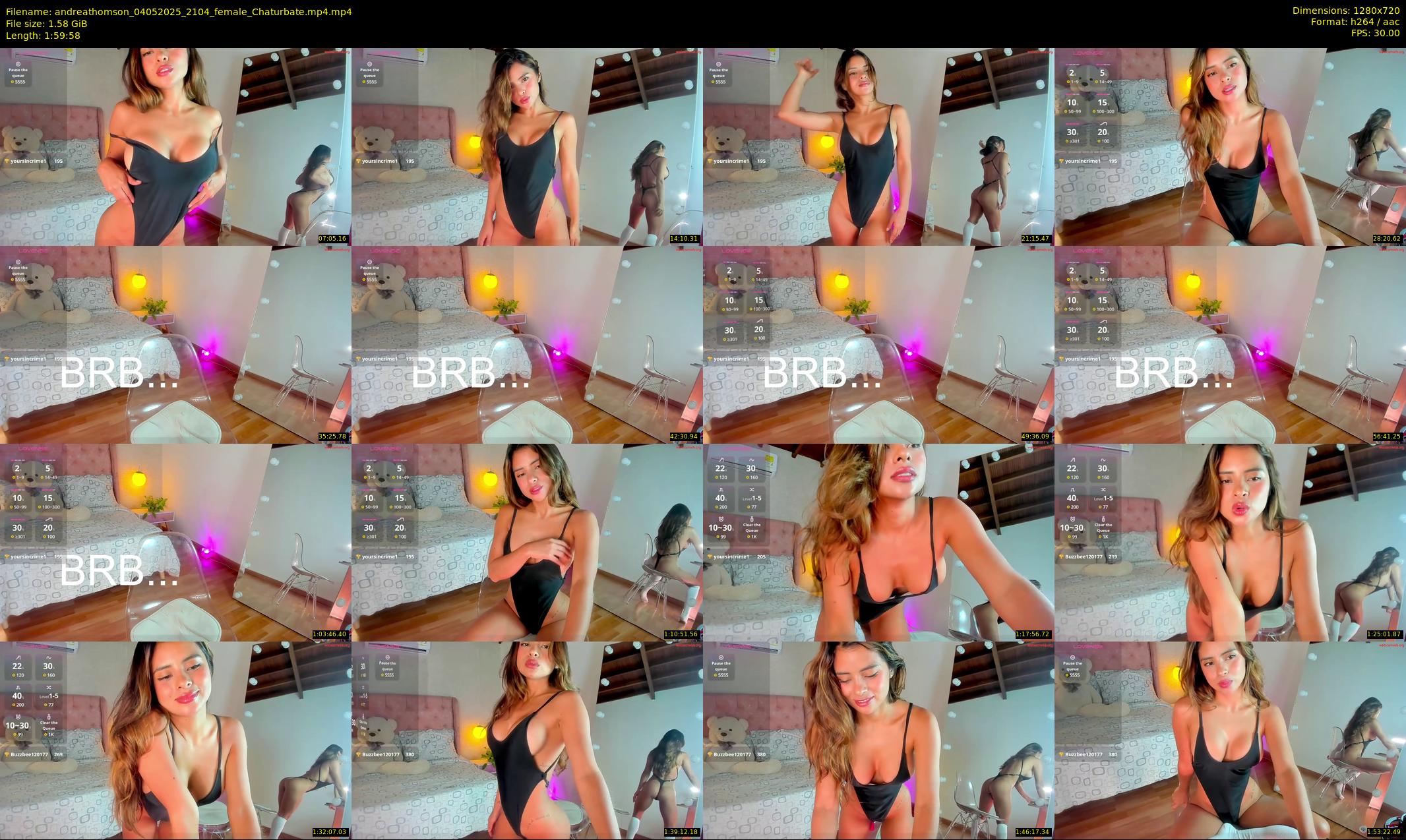 andreathomson — 120 minute Chaturbate female cam show recording, 720p, May 4, 2025