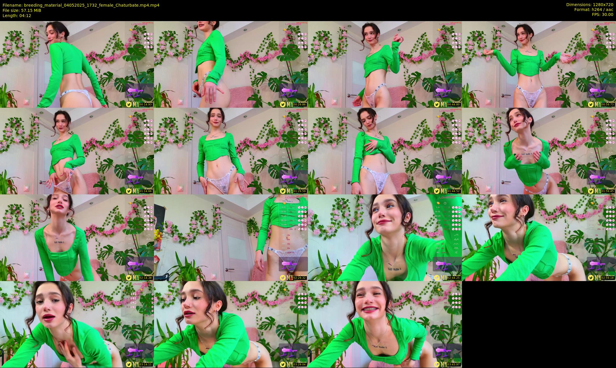 breeding_material — 5 minute Chaturbate female cam show recording, 720p, May 4, 2025