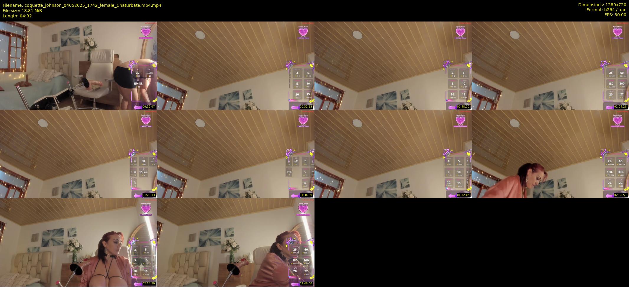 coquette_johnson — 5 minute Chaturbate female cam show recording, 720p, May 4, 2025