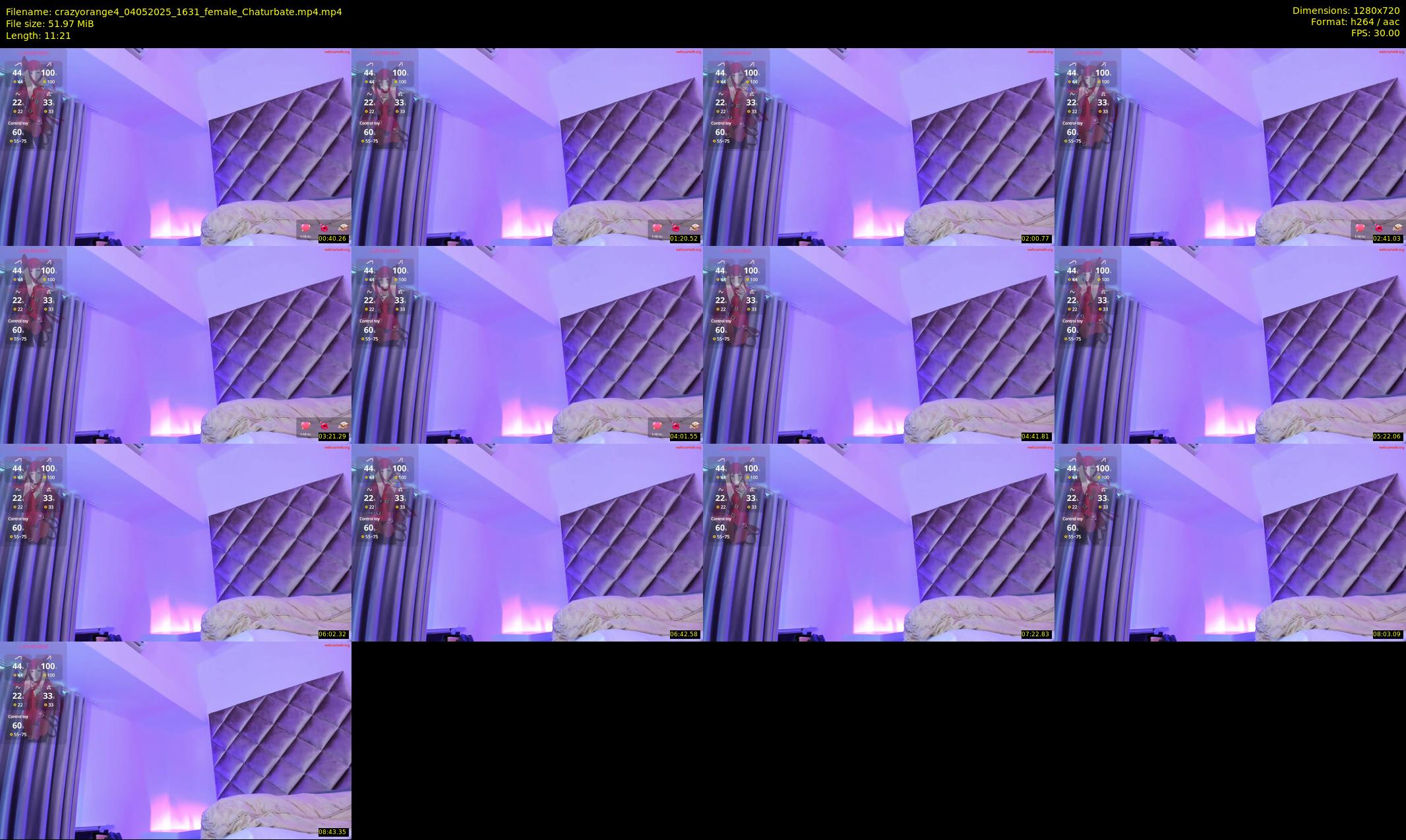 crazyorange4 — 12 minute Chaturbate female cam show recording, 720p, May 4, 2025