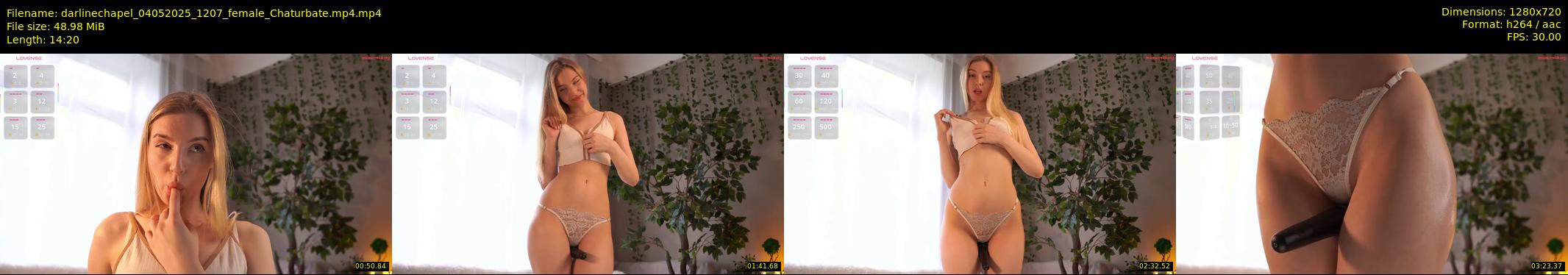darlinechapel — 15 minute Chaturbate female cam show recording, 720p, May 4, 2025
