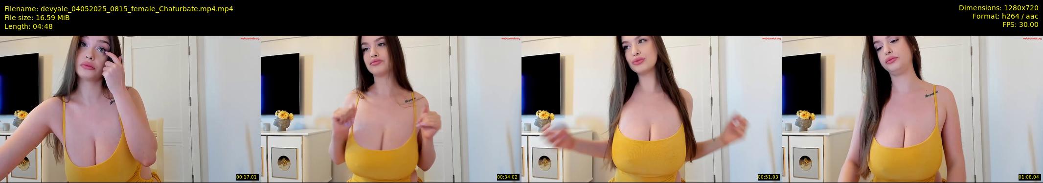 devyale — 5 minute Chaturbate female cam show recording, 720p, May 4, 2025