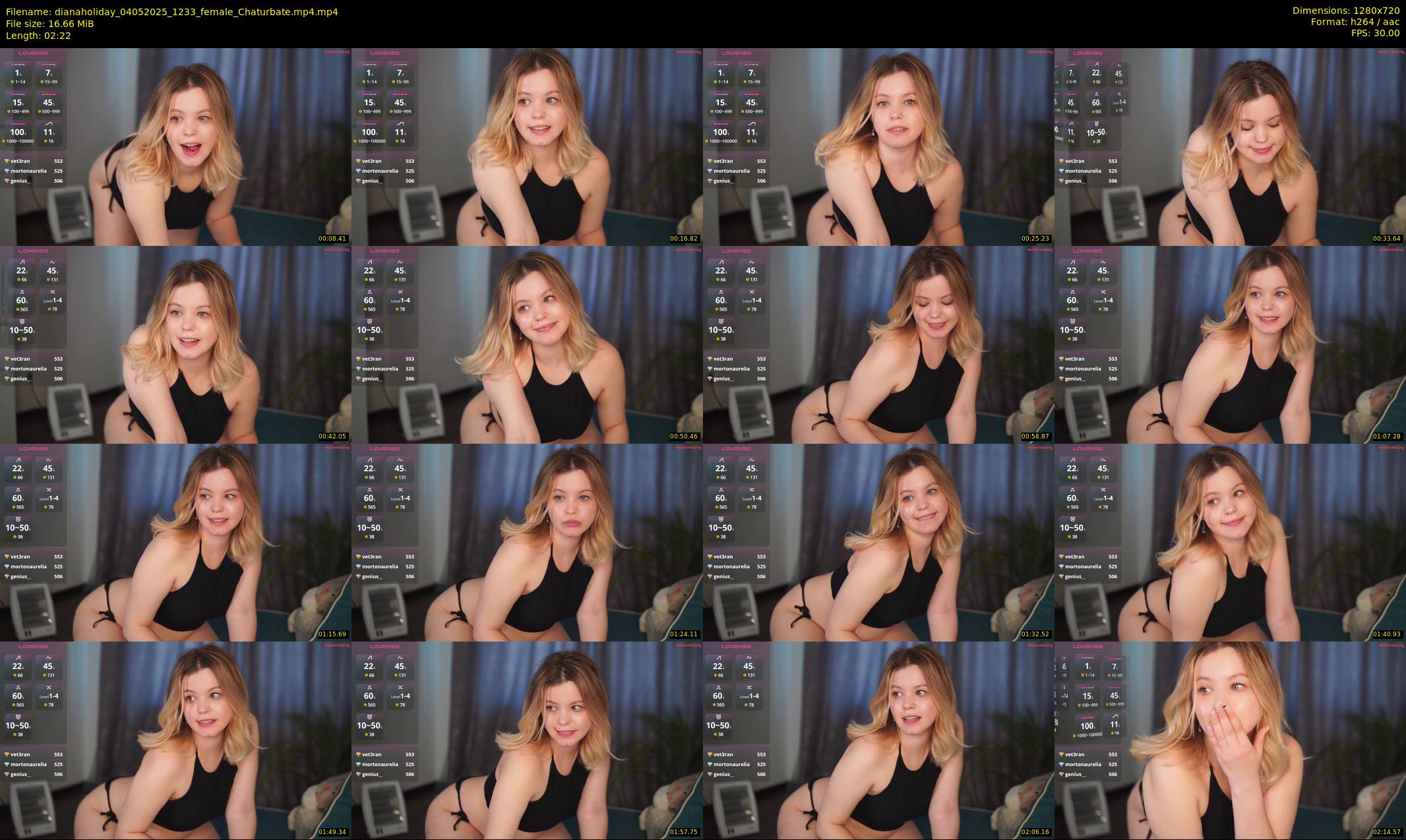 dianaholiday — 3 minute Chaturbate female cam show recording, 720p, May 4, 2025