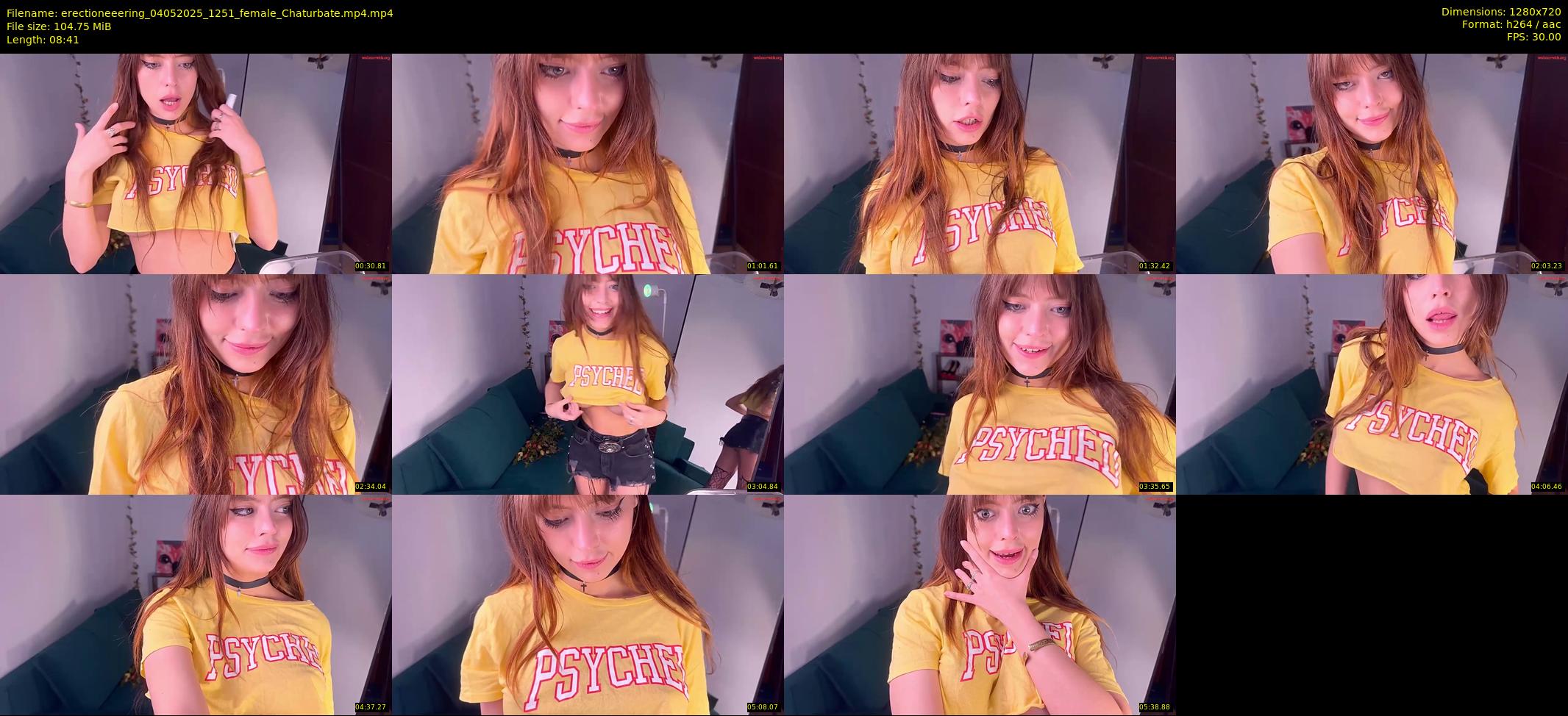 erectioneeering — 9 minute Chaturbate female cam show recording, 720p, May 4, 2025