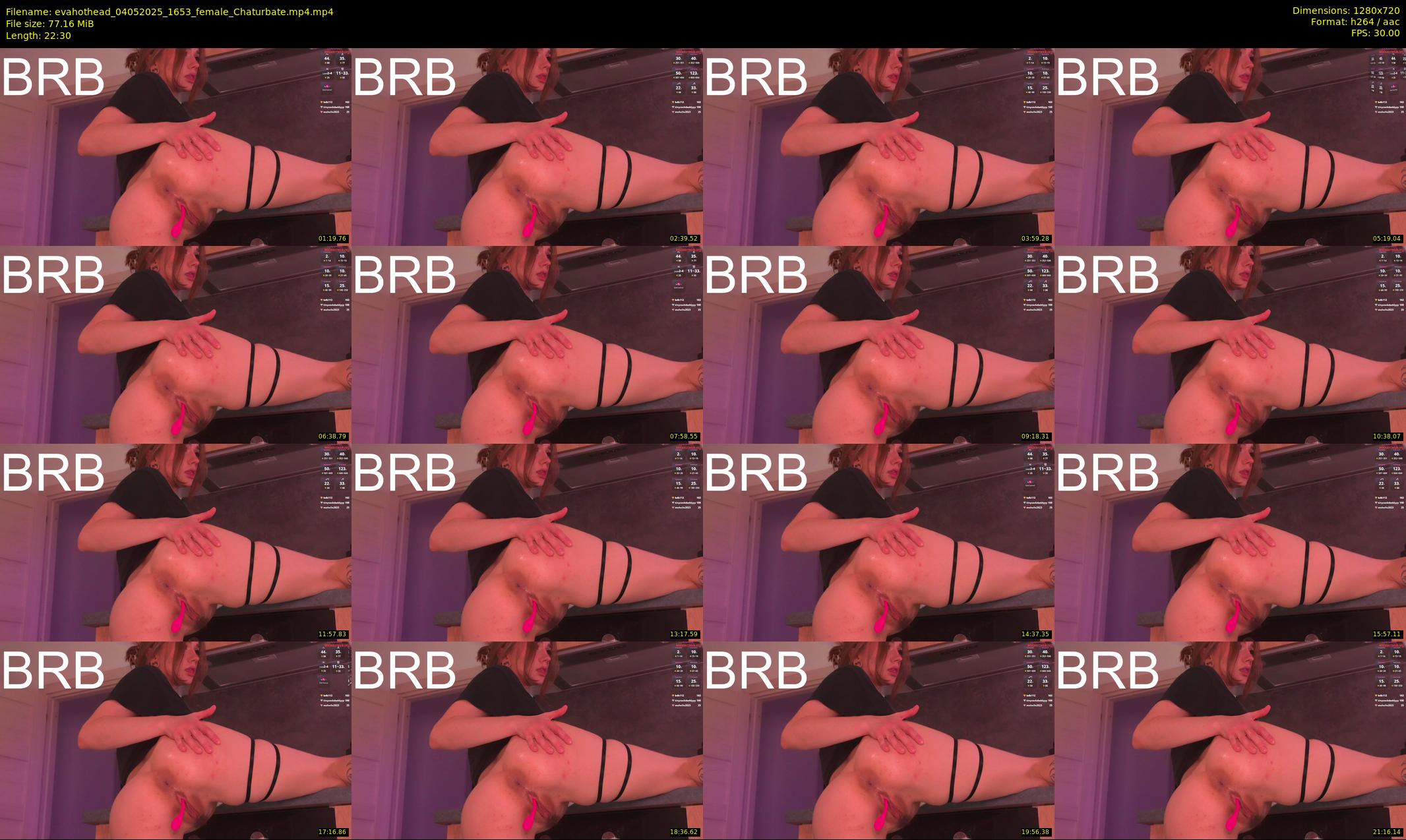 evahothead — 23 minute Chaturbate female cam show recording, 720p, May 4, 2025