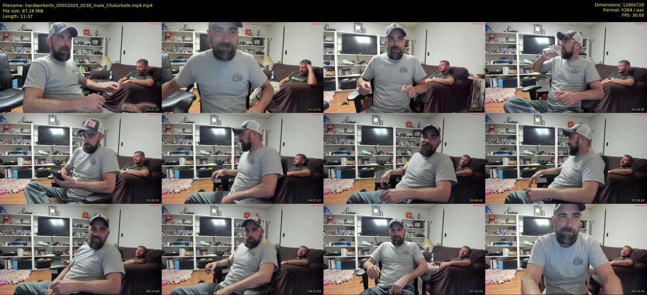 hardworkertn — 12 minute Chaturbate male cam show recording, 720p, May 5, 2025