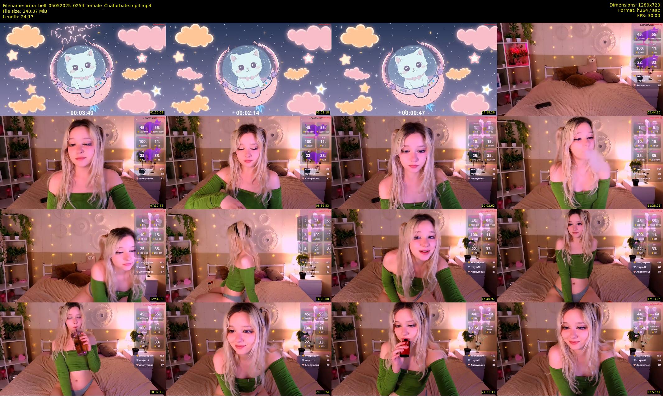 irma_bell — 25 minute Chaturbate female cam show recording, 720p, May 5, 2025