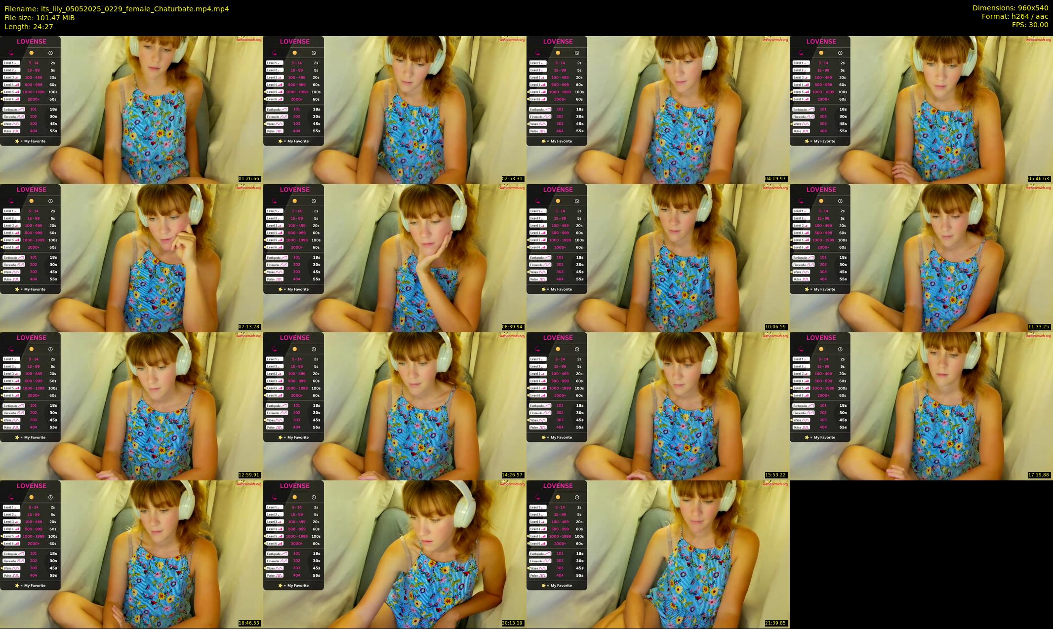 its_lily — 25 minute Chaturbate female cam show recording, 480p, May 5, 2025