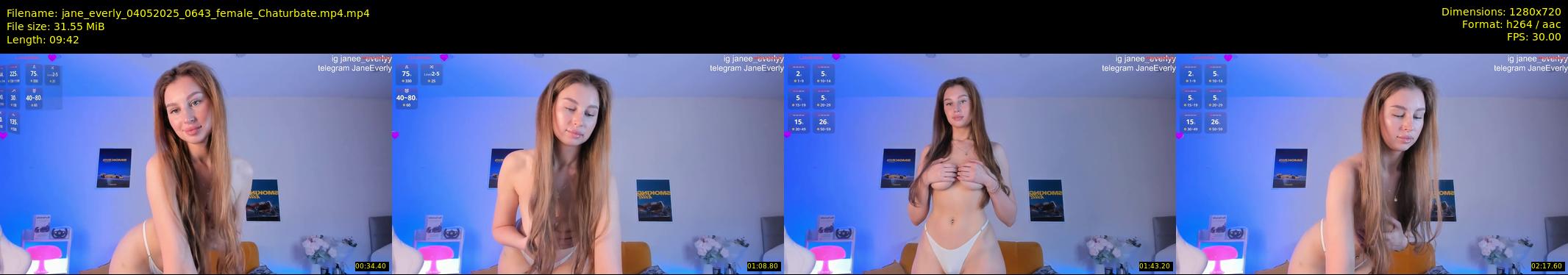 jane_everly — 10 minute Chaturbate female cam show recording, 720p, May 4, 2025