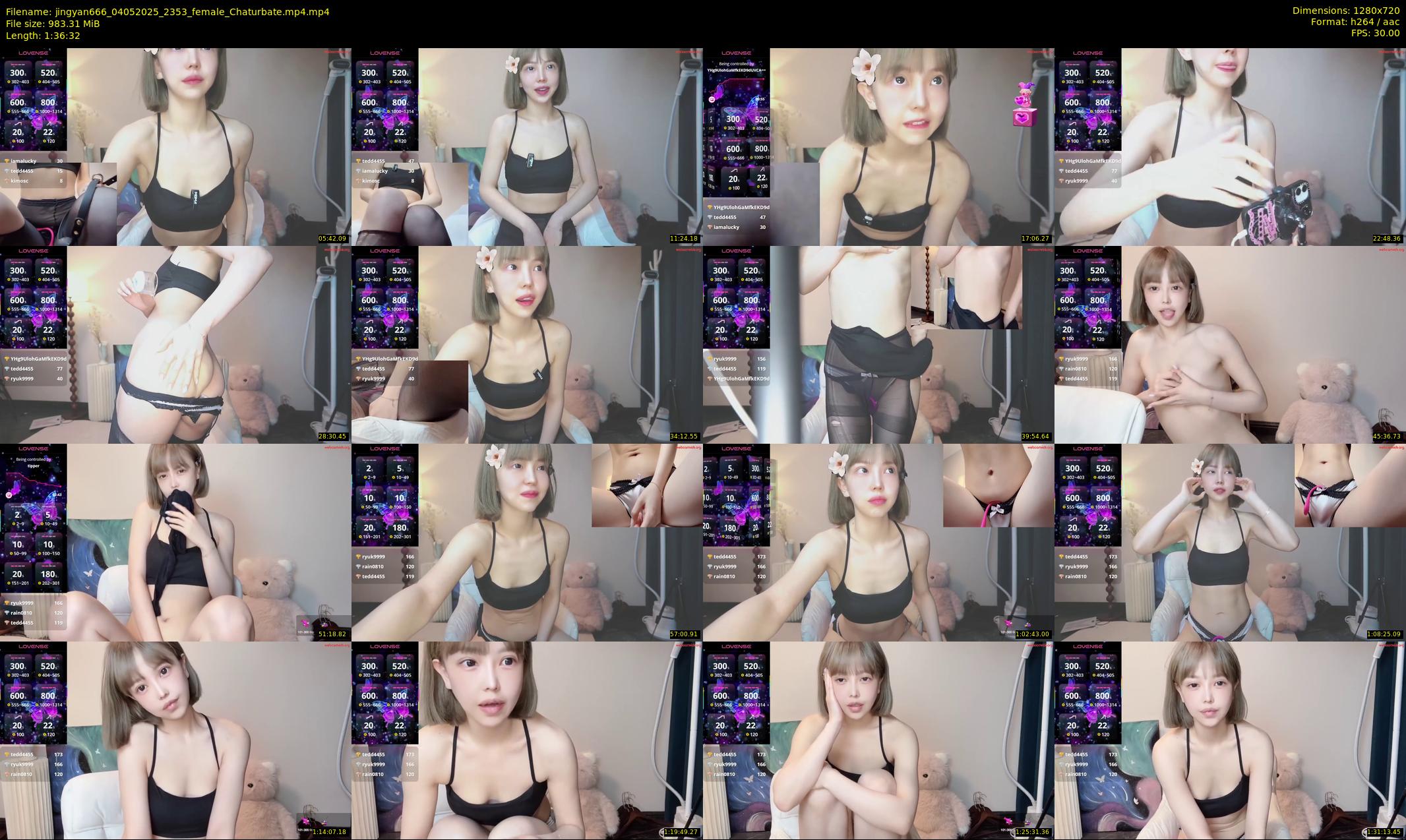 jingyan666 — 97 minute Chaturbate female cam show recording, 720p, May 4, 2025