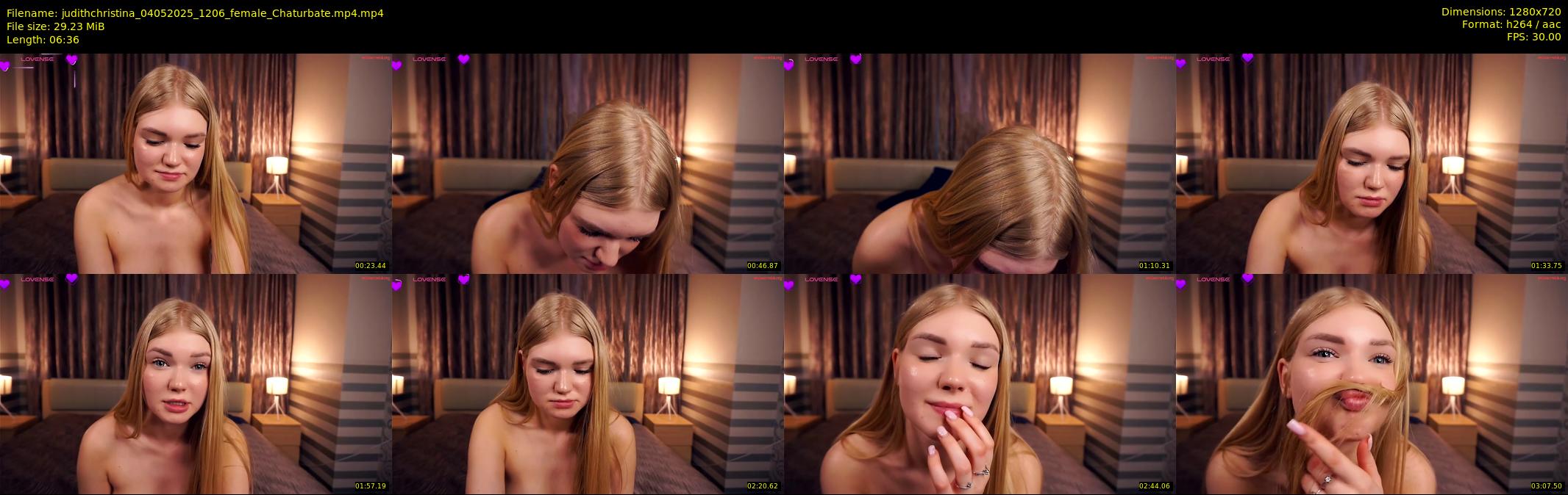 judithchristina — 7 minute Chaturbate female cam show recording, 720p, May 4, 2025