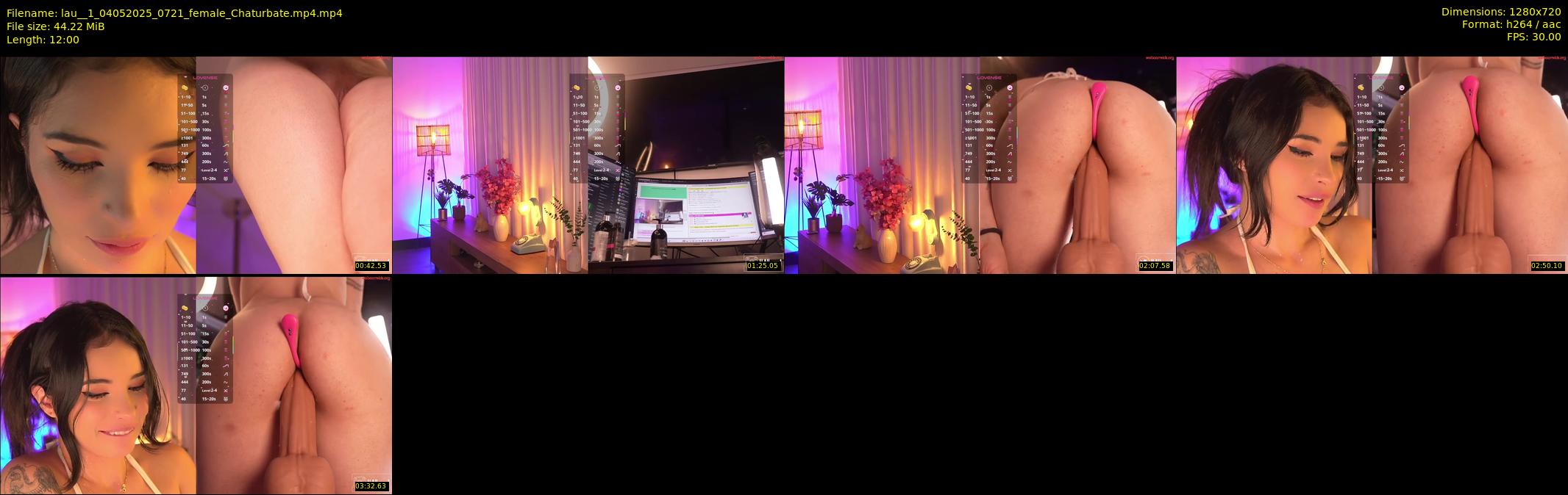 lau__1 — 12 minute Chaturbate female cam show recording, 720p, May 4, 2025