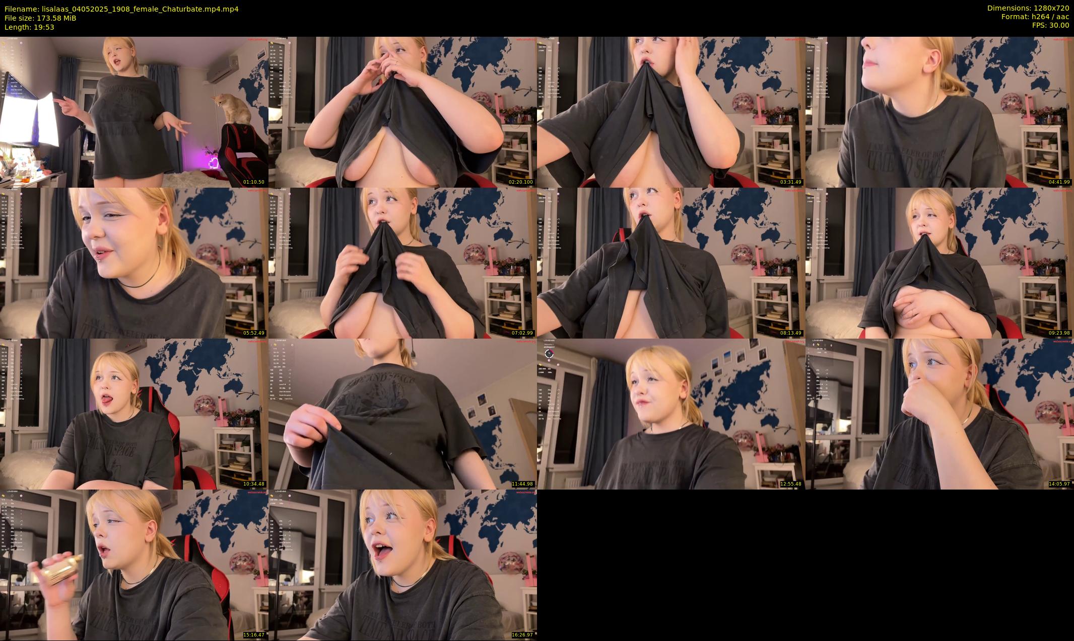 lisalaas — 20 minute Chaturbate female cam show recording, 720p, May 4, 2025