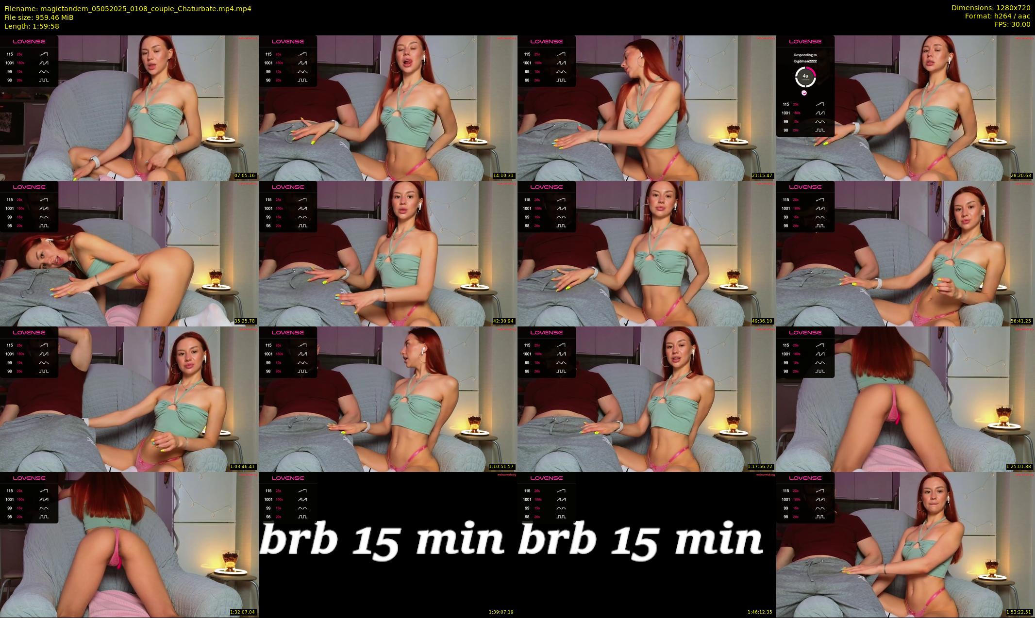 magictandem — 120 minute Chaturbate couple cam show recording, 720p, May 5, 2025
