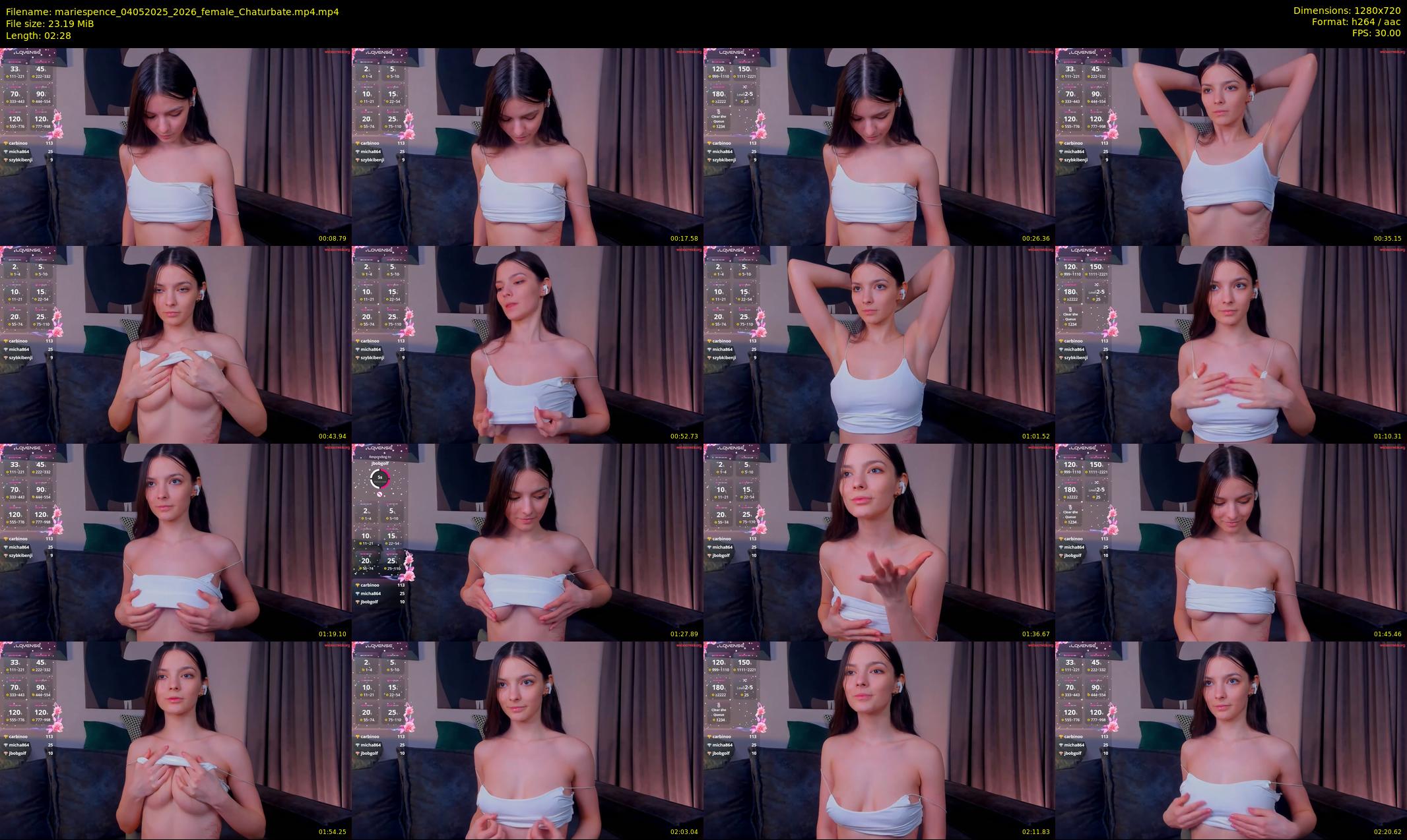 mariespence — 3 minute Chaturbate female cam show recording, 720p, May 4, 2025