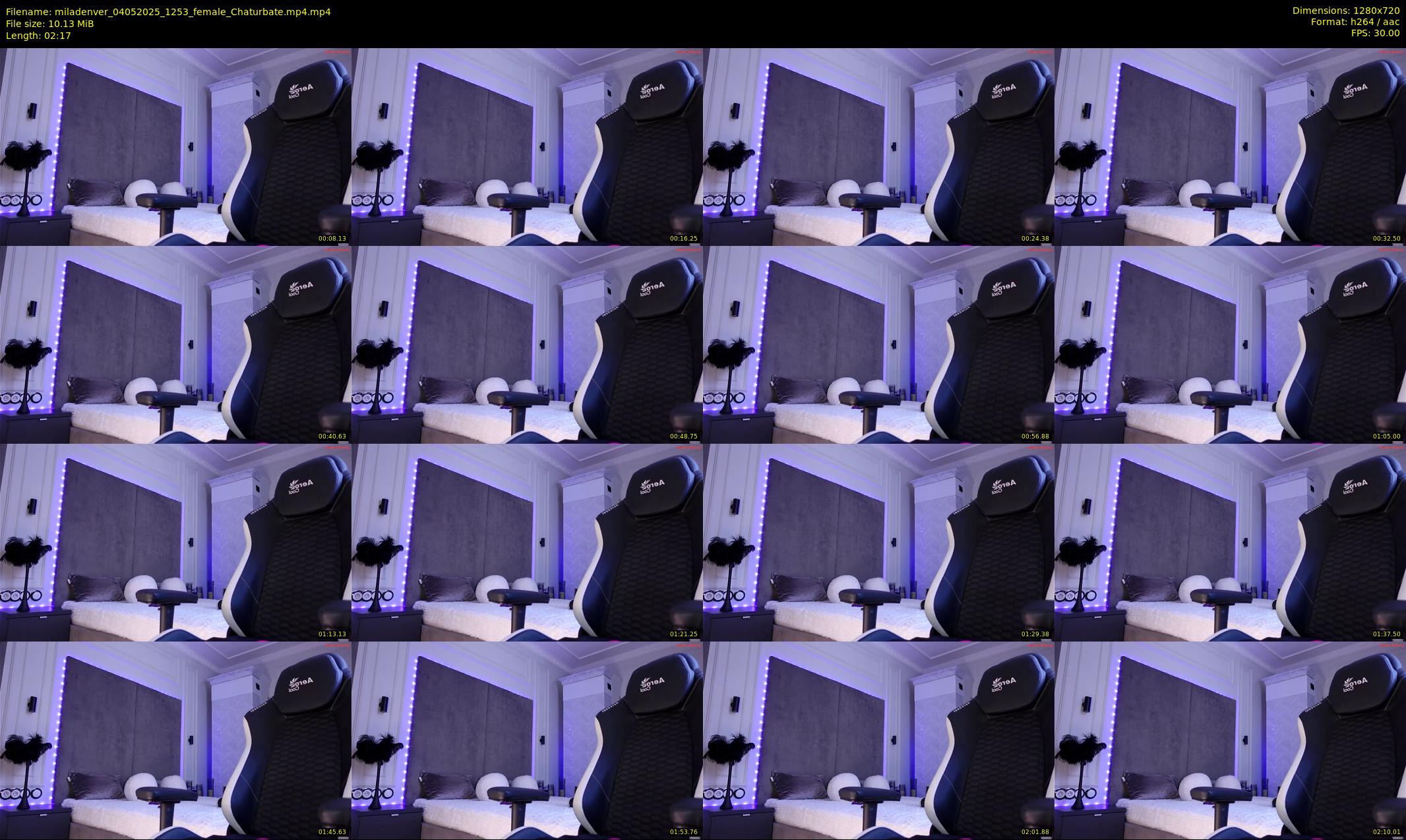 miladenver — 3 minute Chaturbate female cam show recording, 720p, May 4, 2025