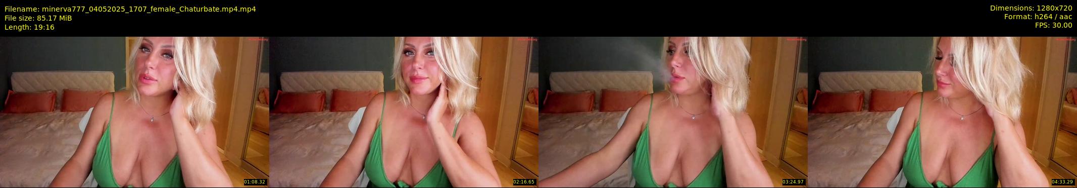 minerva777 — 20 minute Chaturbate female cam show recording, 720p, May 4, 2025