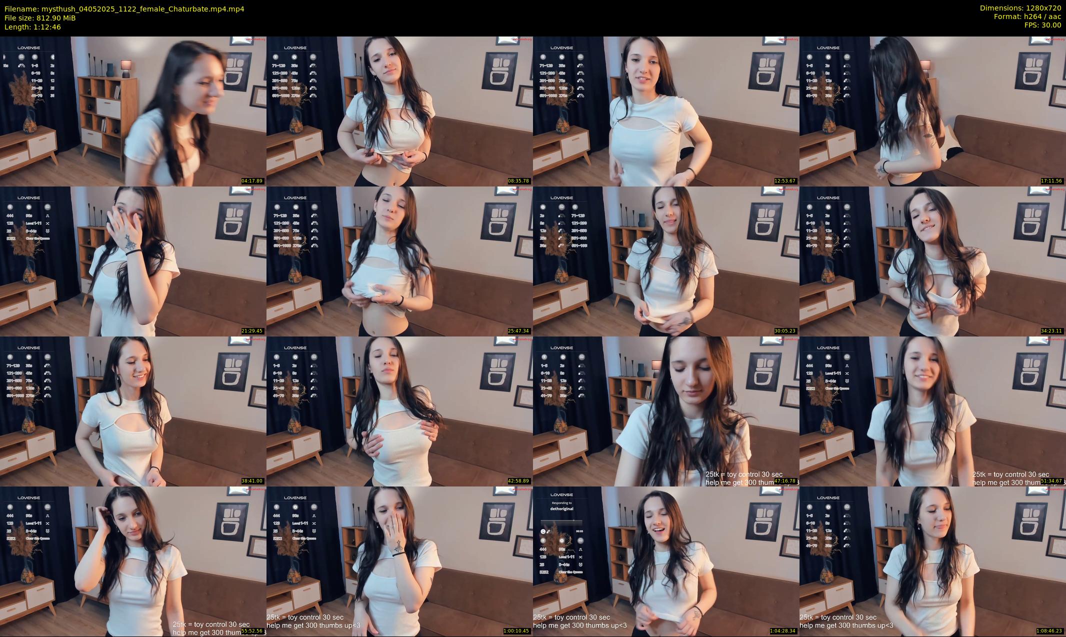 mysthush — 73 minute Chaturbate female cam show recording, 720p, May 4, 2025