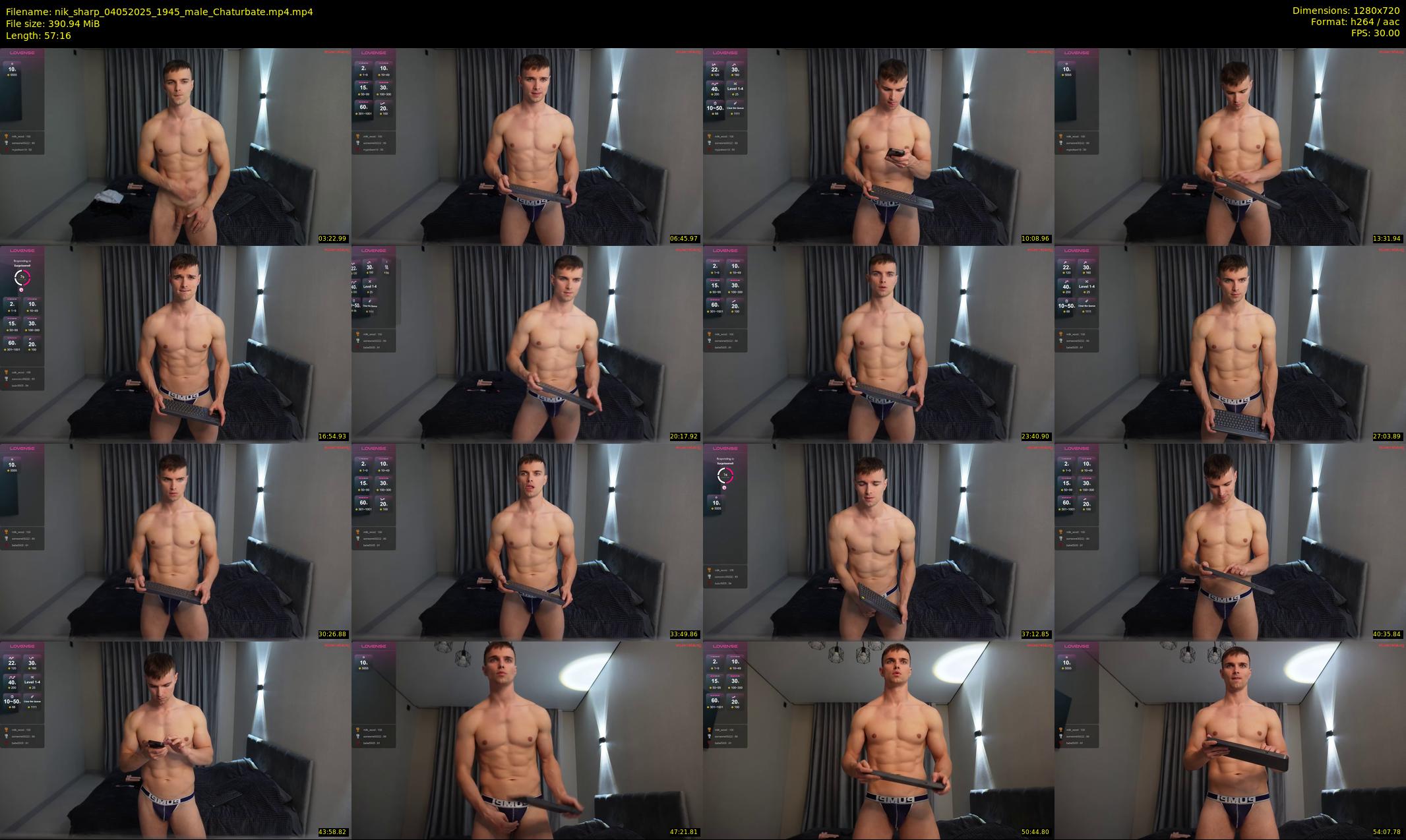 nik_sharp — 58 minute Chaturbate male cam show recording, 720p, May 4, 2025