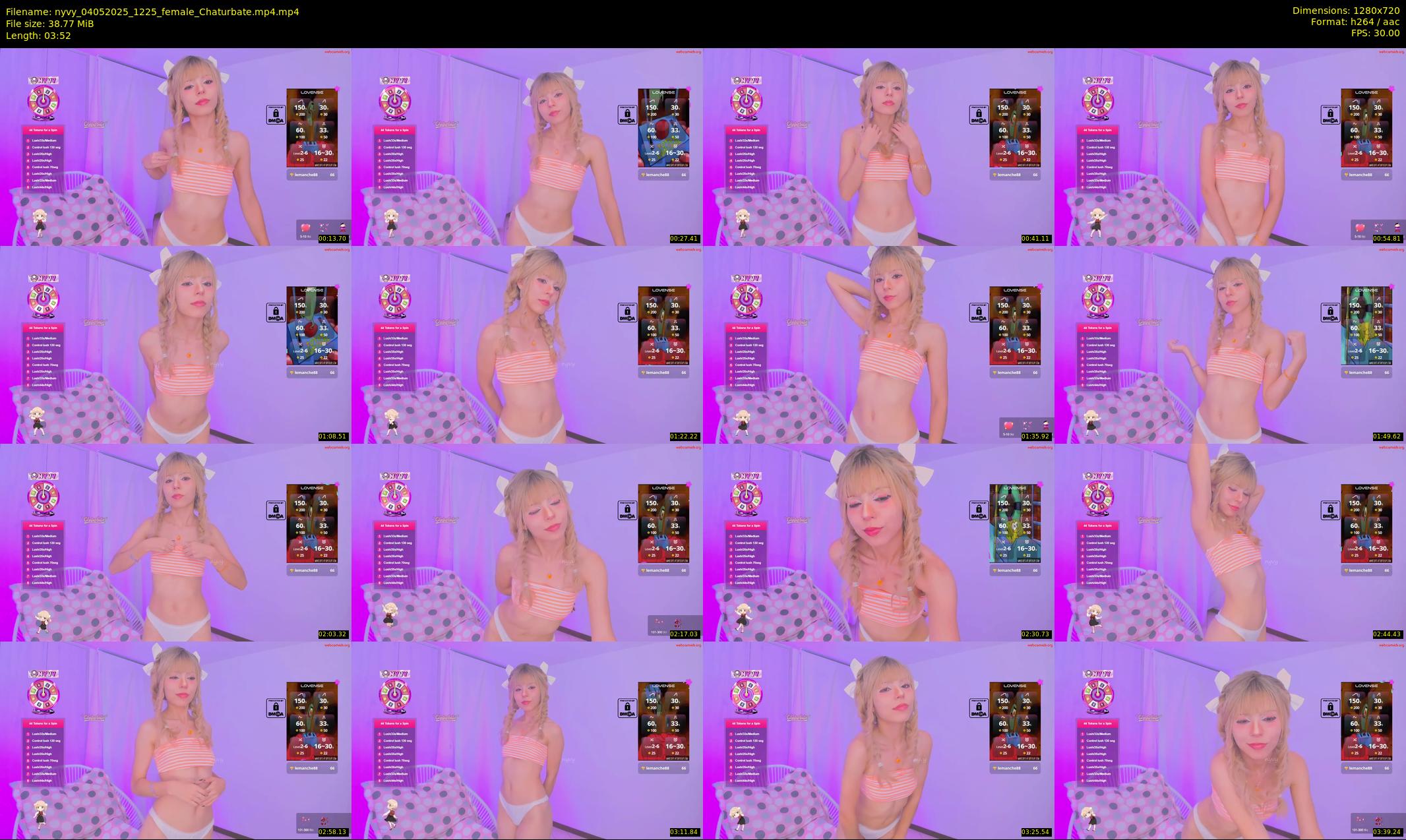nyvy — 4 minute Chaturbate female cam show recording, 720p, May 4, 2025