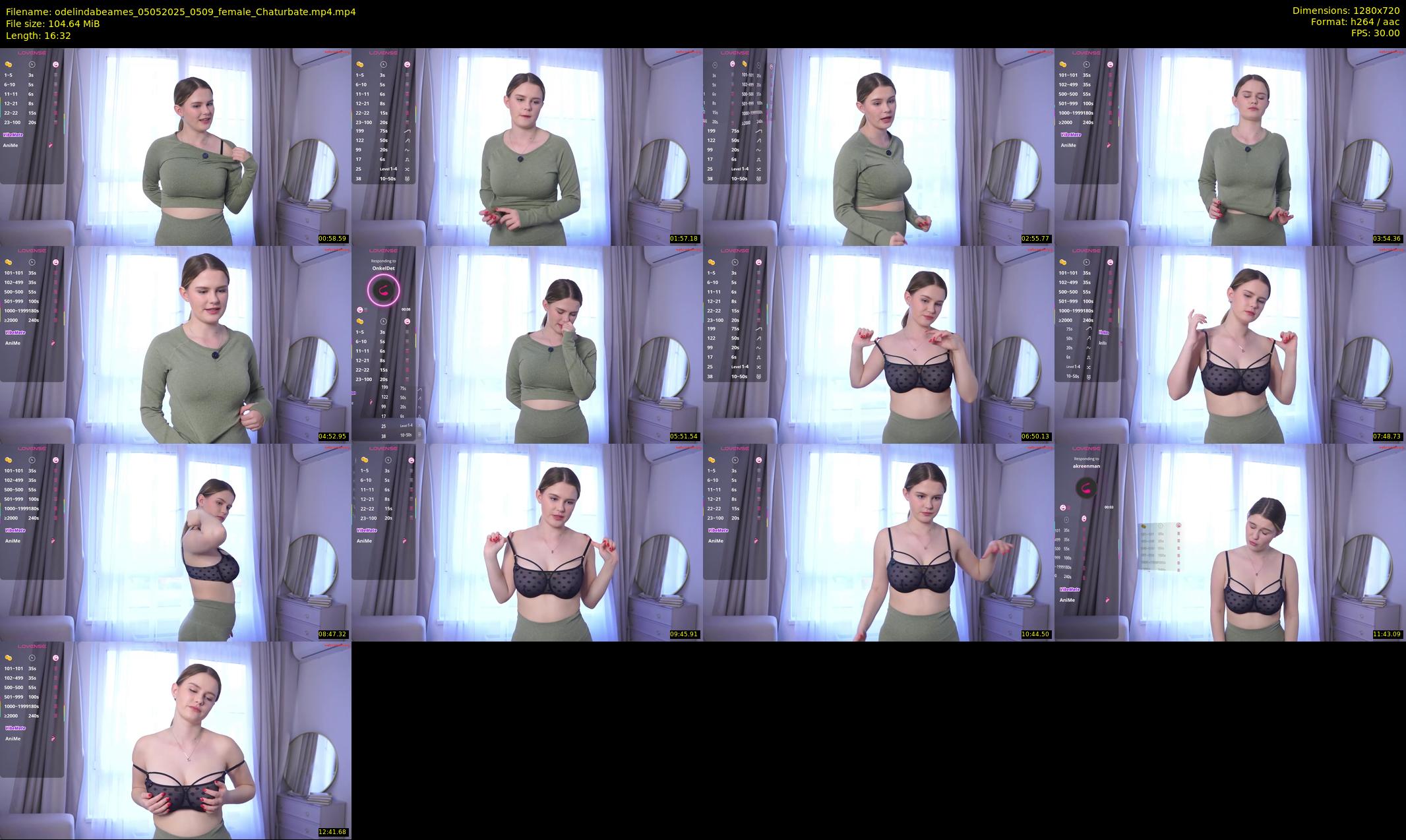 odelindabeames — 17 minute Chaturbate female cam show recording, 720p, May 5, 2025