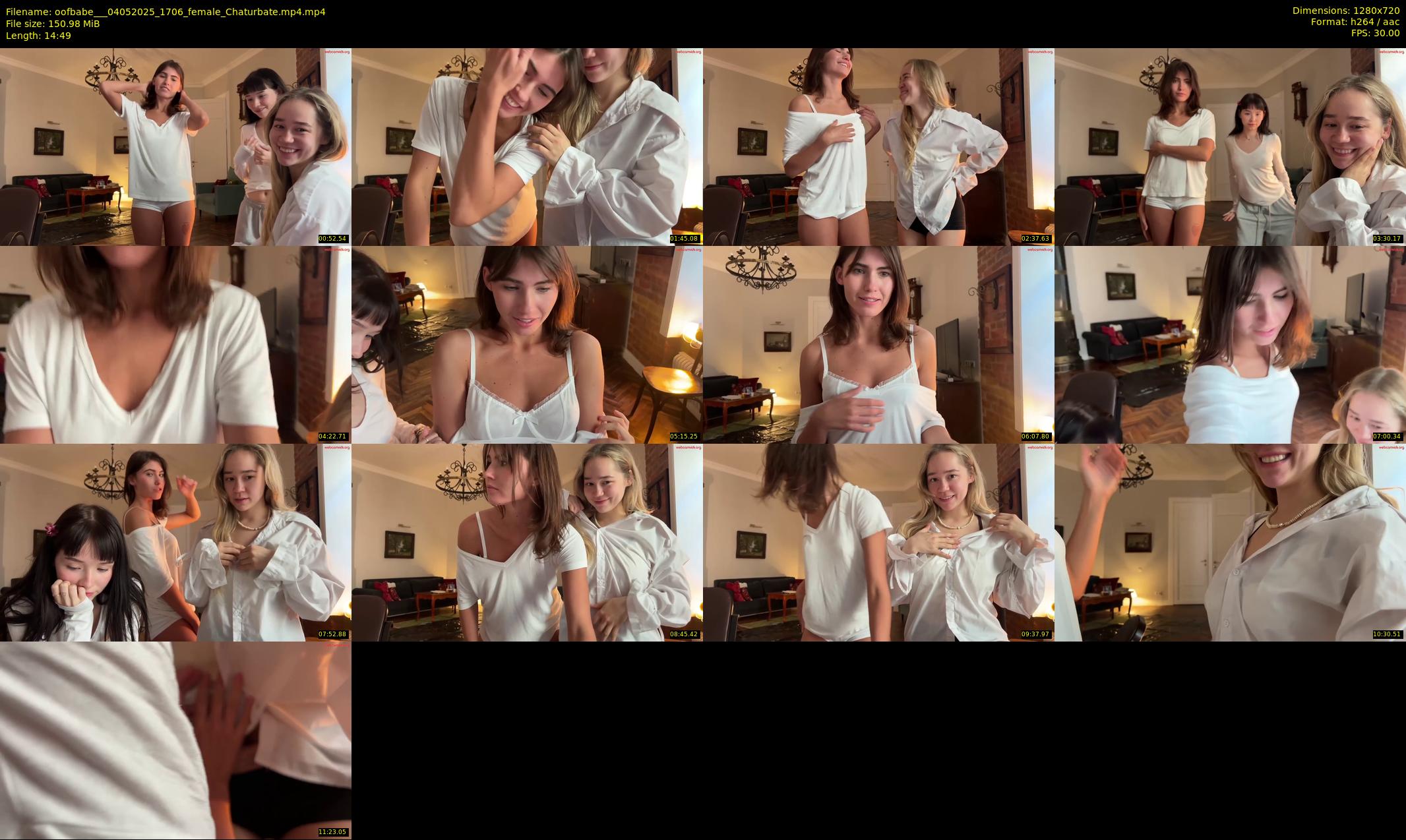 oofbabe__ — 15 minute Chaturbate female cam show recording, 720p, May 4, 2025