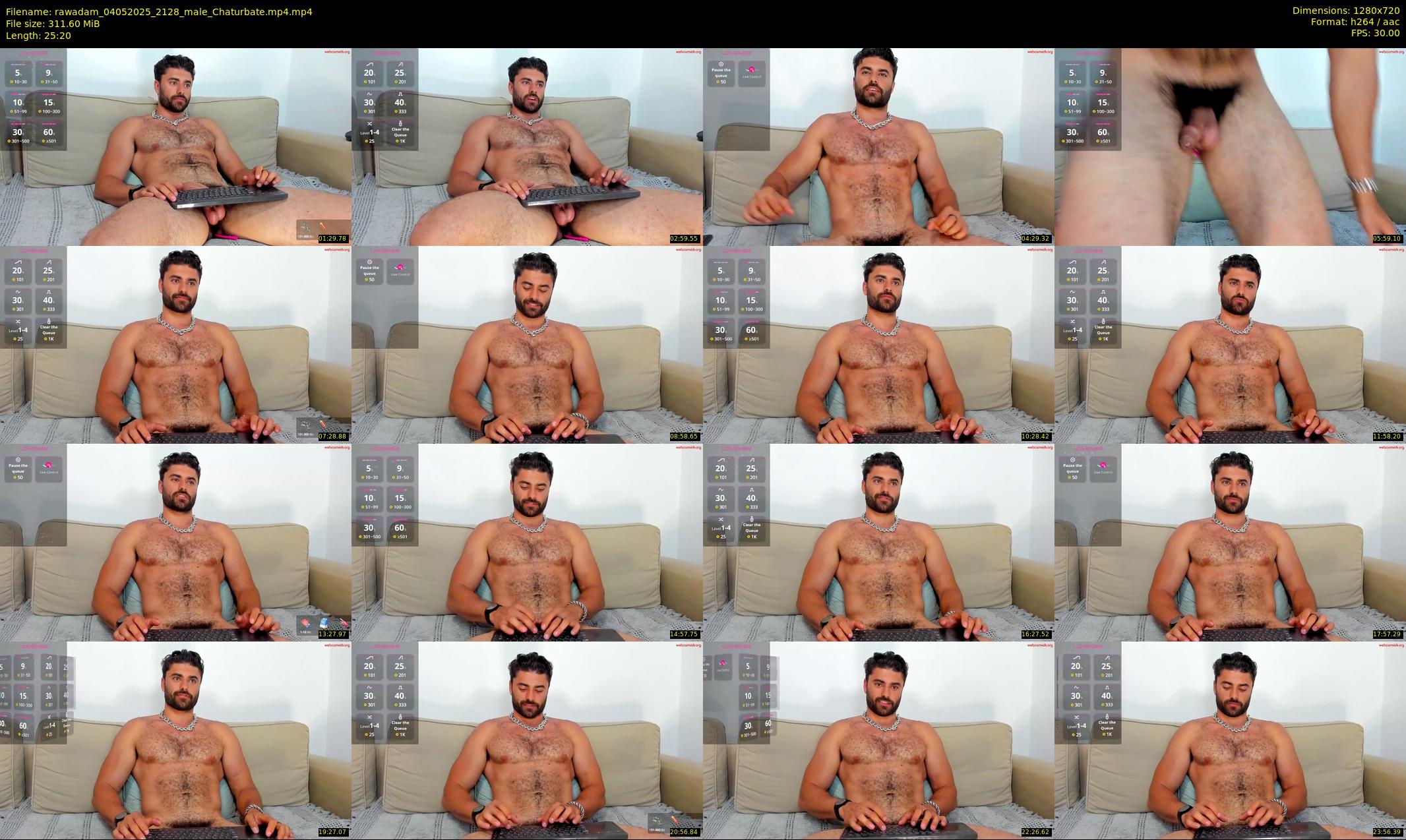 rawadam — 26 minute Chaturbate male cam show recording, 720p, May 4, 2025