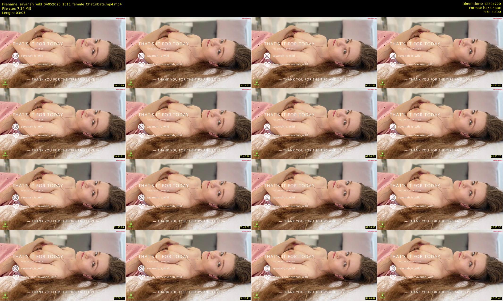 savanah_wild — 4 minute Chaturbate female cam show recording, 720p, May 4, 2025