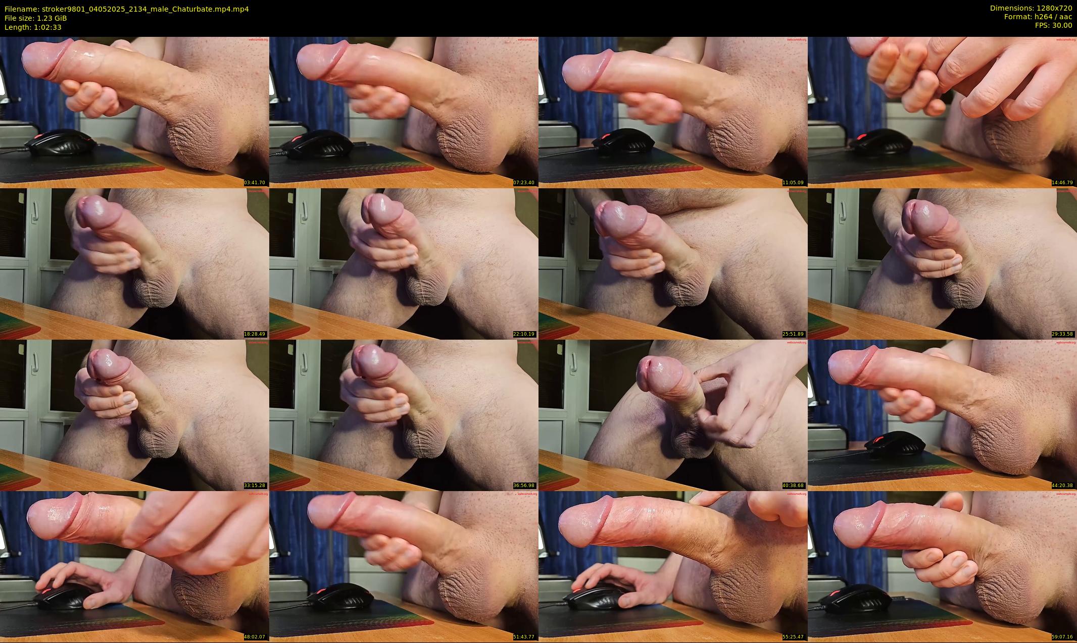 stroker9801 — 63 minute Chaturbate male cam show recording, 720p, May 4, 2025
