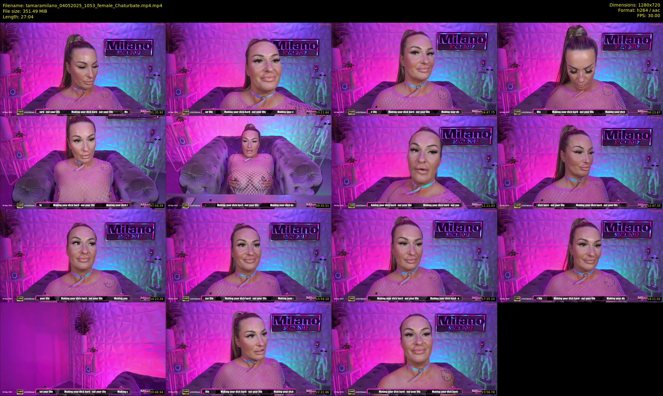 tamaramilano — 28 minute Chaturbate female cam show recording, 720p, May 4, 2025