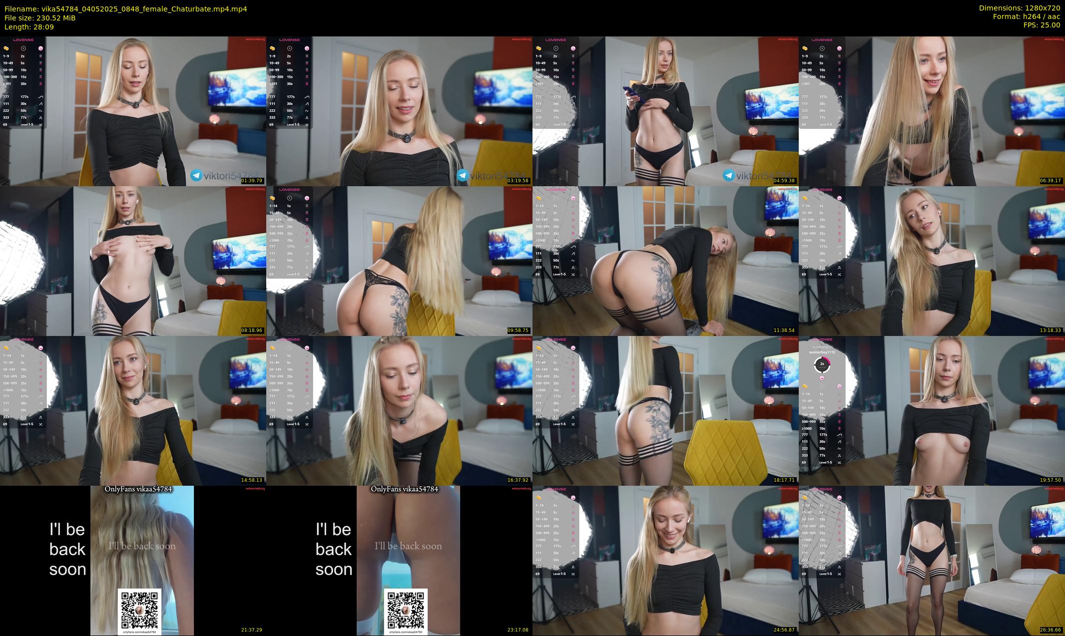 vika54784 — 29 minute Chaturbate female cam show recording, 720p, May 4, 2025