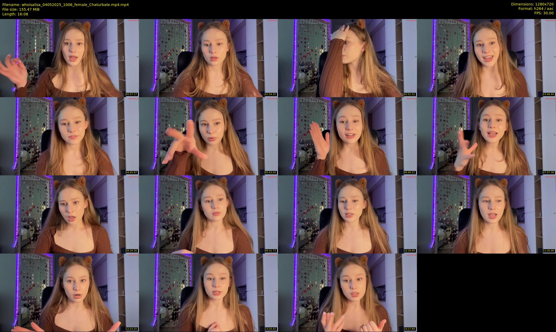 whoisalisa — 17 minute Chaturbate female cam show recording, 720p, May 4, 2025