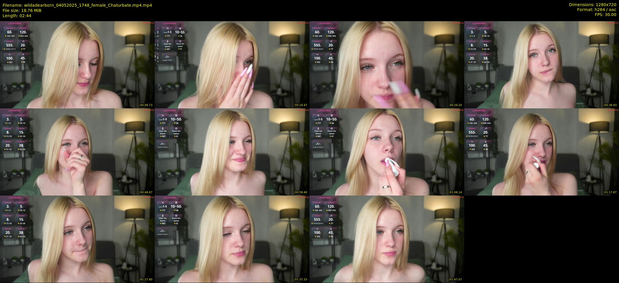 wildadearborn — 3 minute Chaturbate female cam show recording, 720p, May 4, 2025