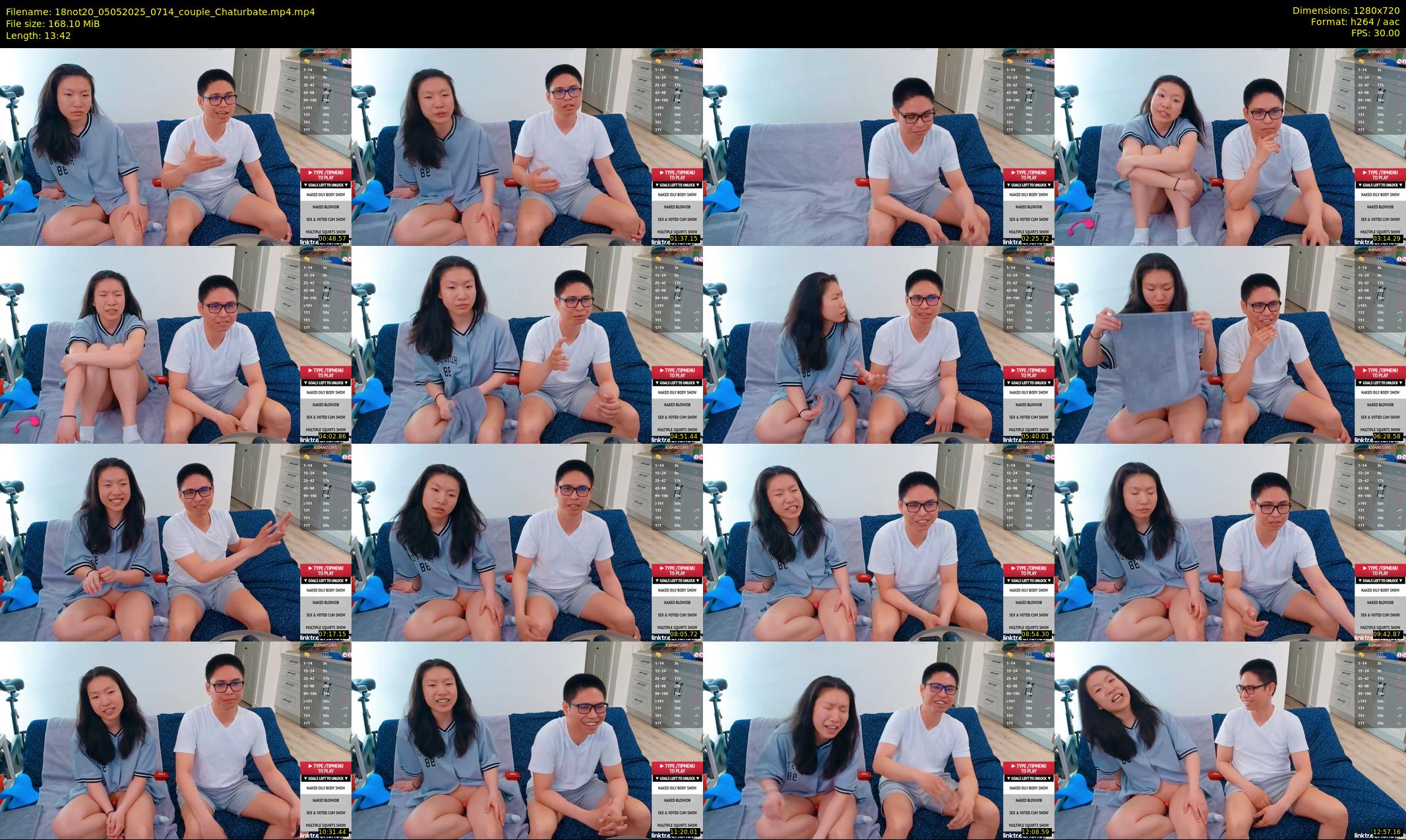 18not20 — 14 minute Chaturbate couple cam show recording, 720p, May 5, 2025