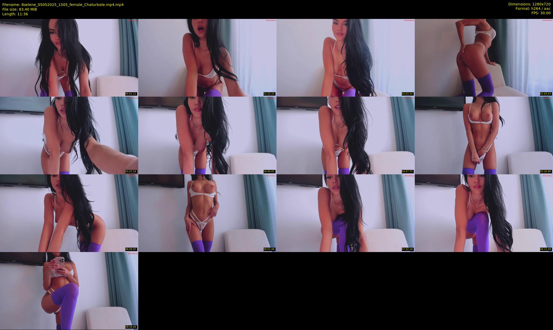 8selene — 12 minute Chaturbate female cam show recording, 720p, May 5, 2025