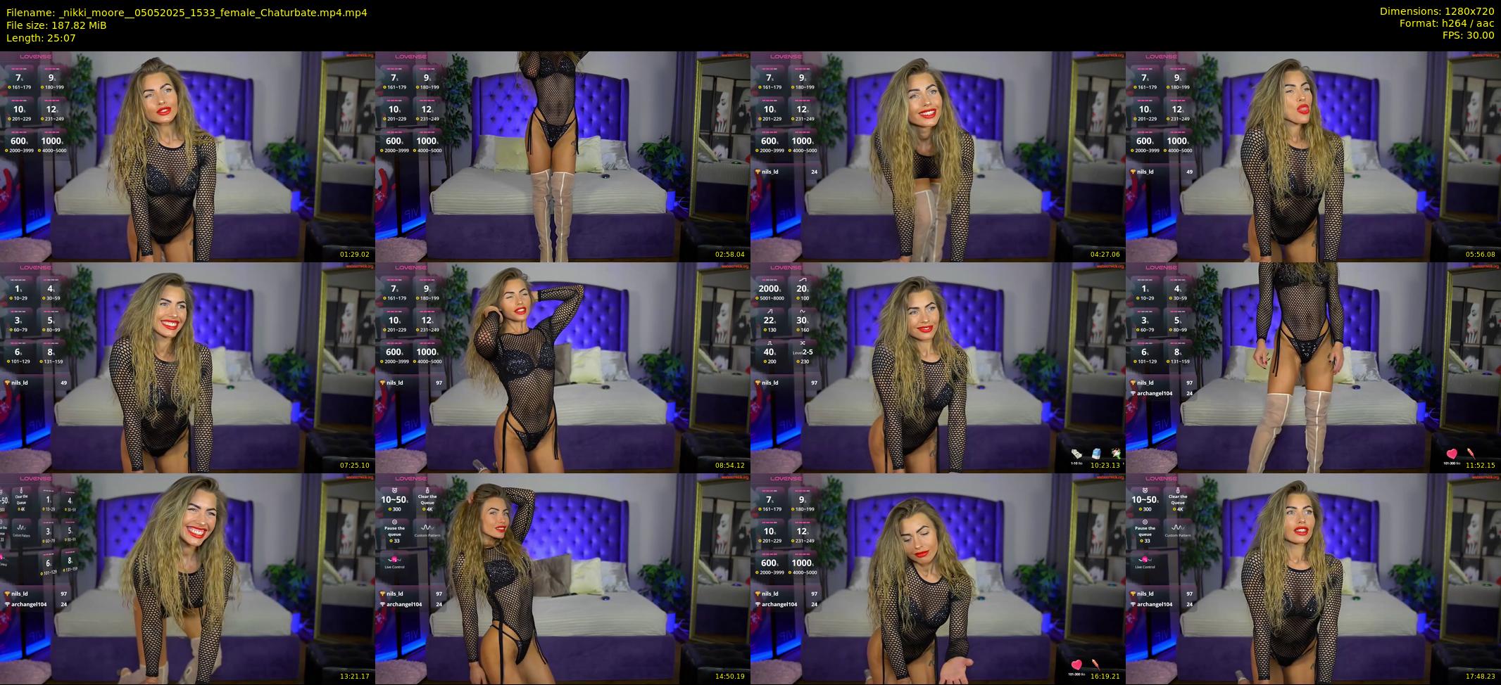 _nikki_moore_ — 26 minute Chaturbate female cam show recording, 720p, May 5, 2025
