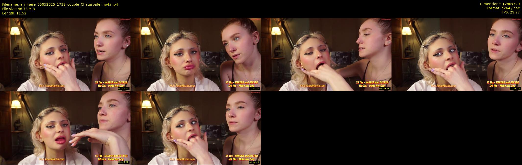 a_mhere — 12 minute Chaturbate couple cam show recording, 720p, May 5, 2025