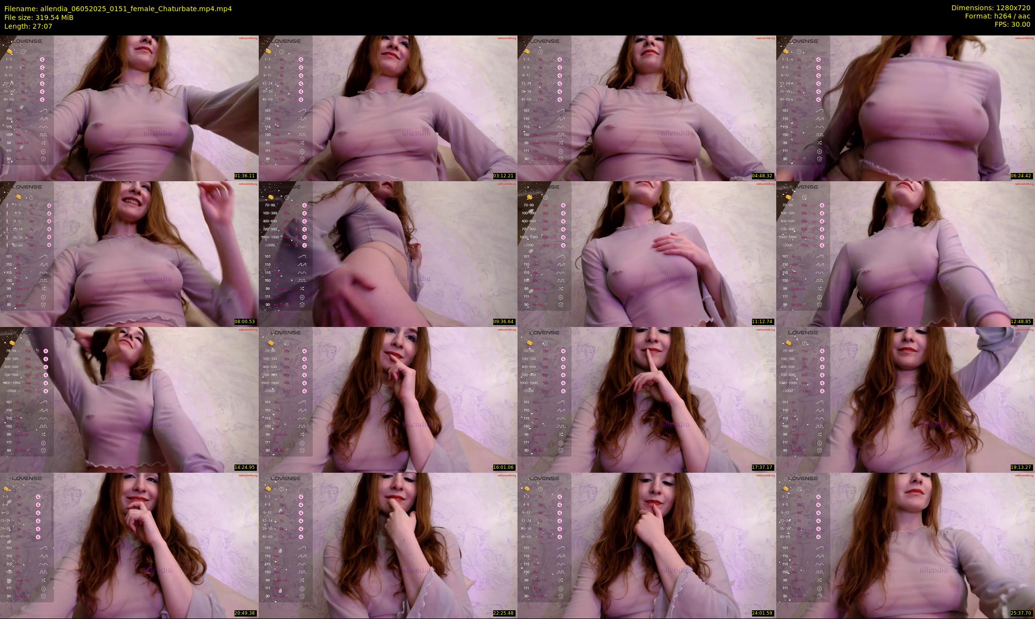 allendia — 28 minute Chaturbate female cam show recording, 720p, May 6, 2025