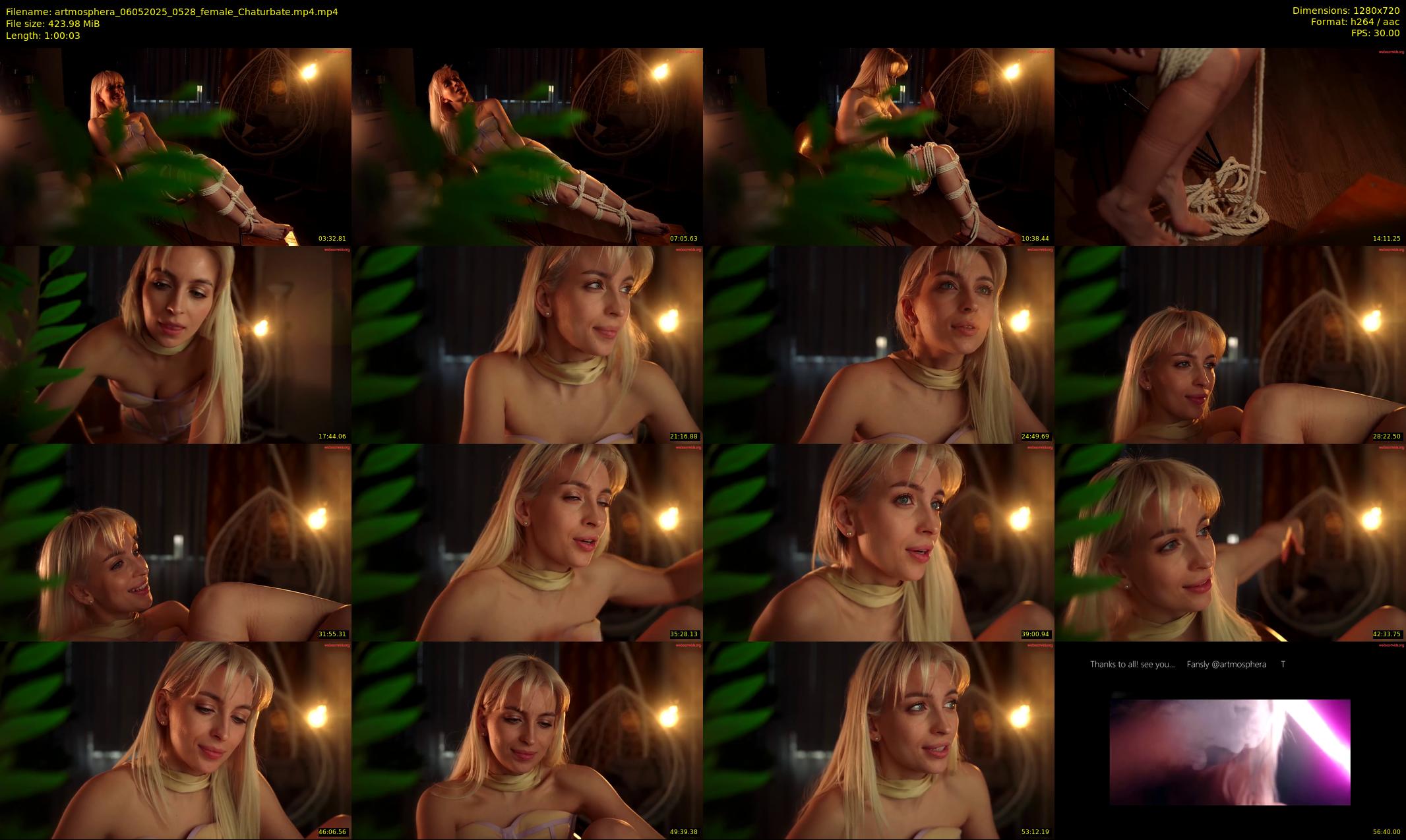 artmosphera — 61 minute Chaturbate female cam show recording, 720p, May 6, 2025