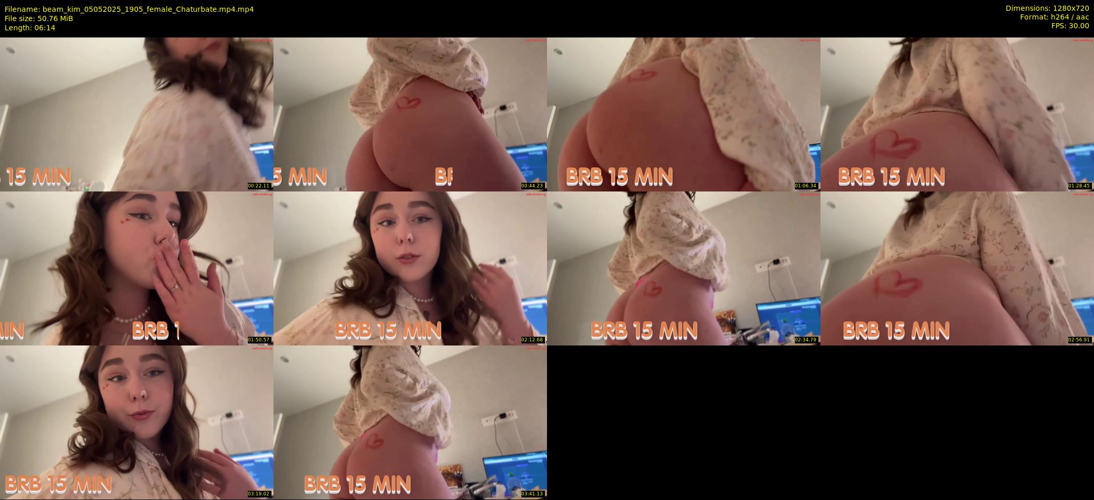 beam_kim — 7 minute Chaturbate female cam show recording, 720p, May 5, 2025