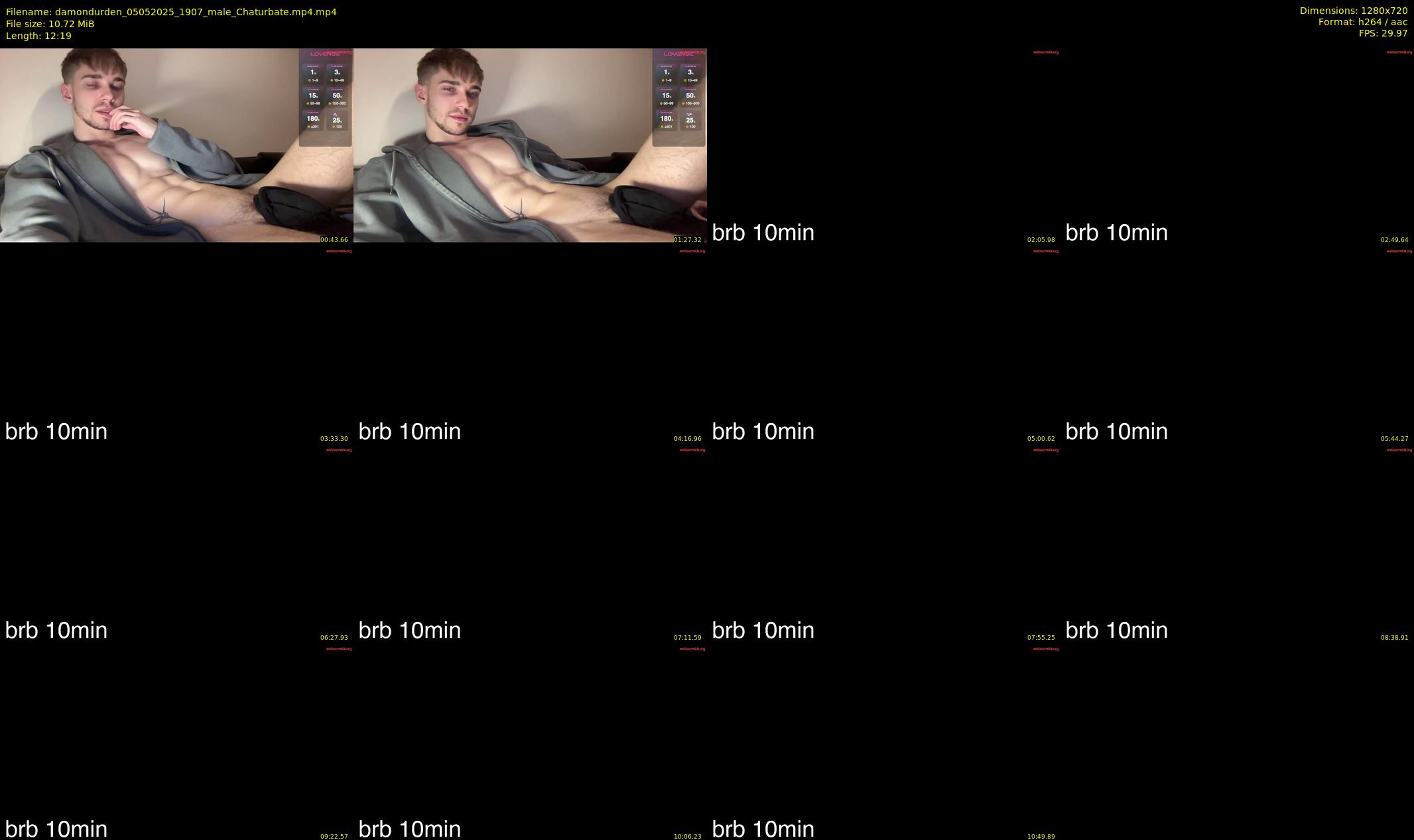 damondurden — 13 minute Chaturbate male cam show recording, 720p, May 5, 2025
