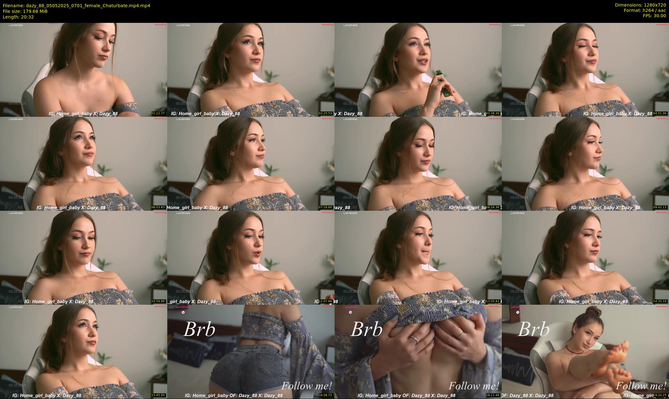 dazy_88 — 21 minute Chaturbate female cam show recording, 720p, May 5, 2025