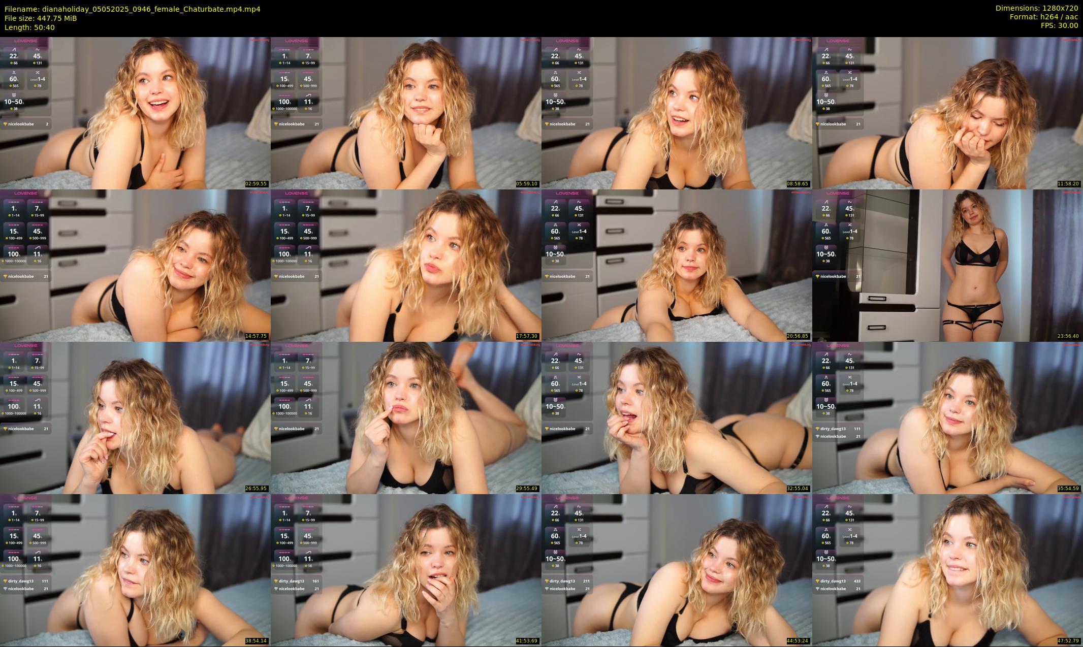 dianaholiday — 51 minute Chaturbate female cam show recording, 720p, May 5, 2025