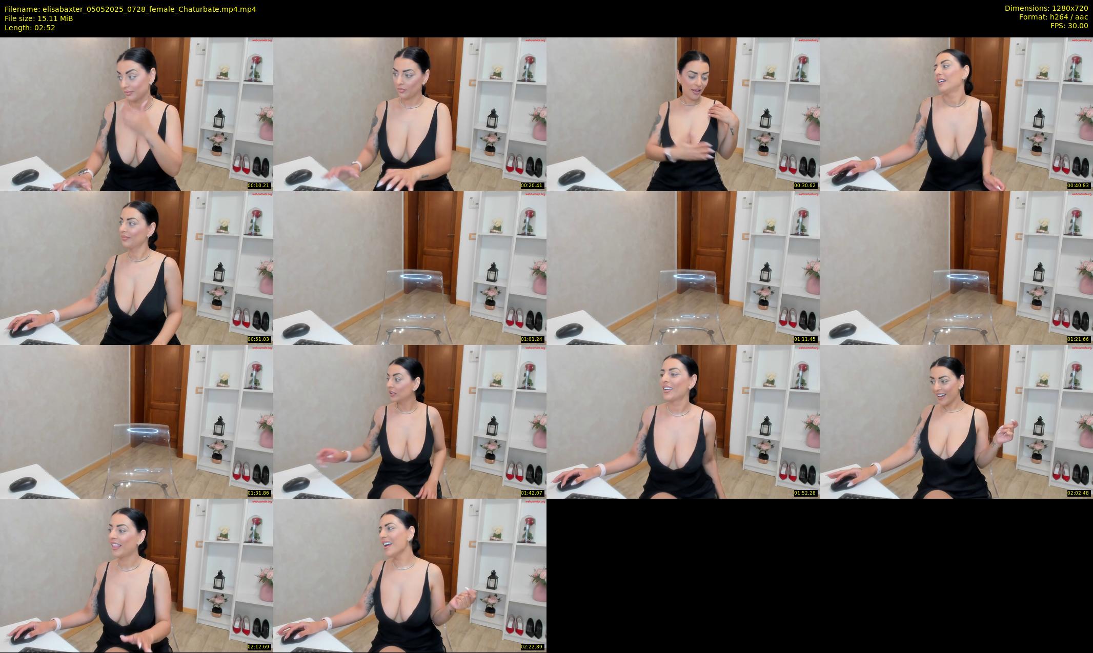 elisabaxter — 3 minute Chaturbate female cam show recording, 720p, May 5, 2025