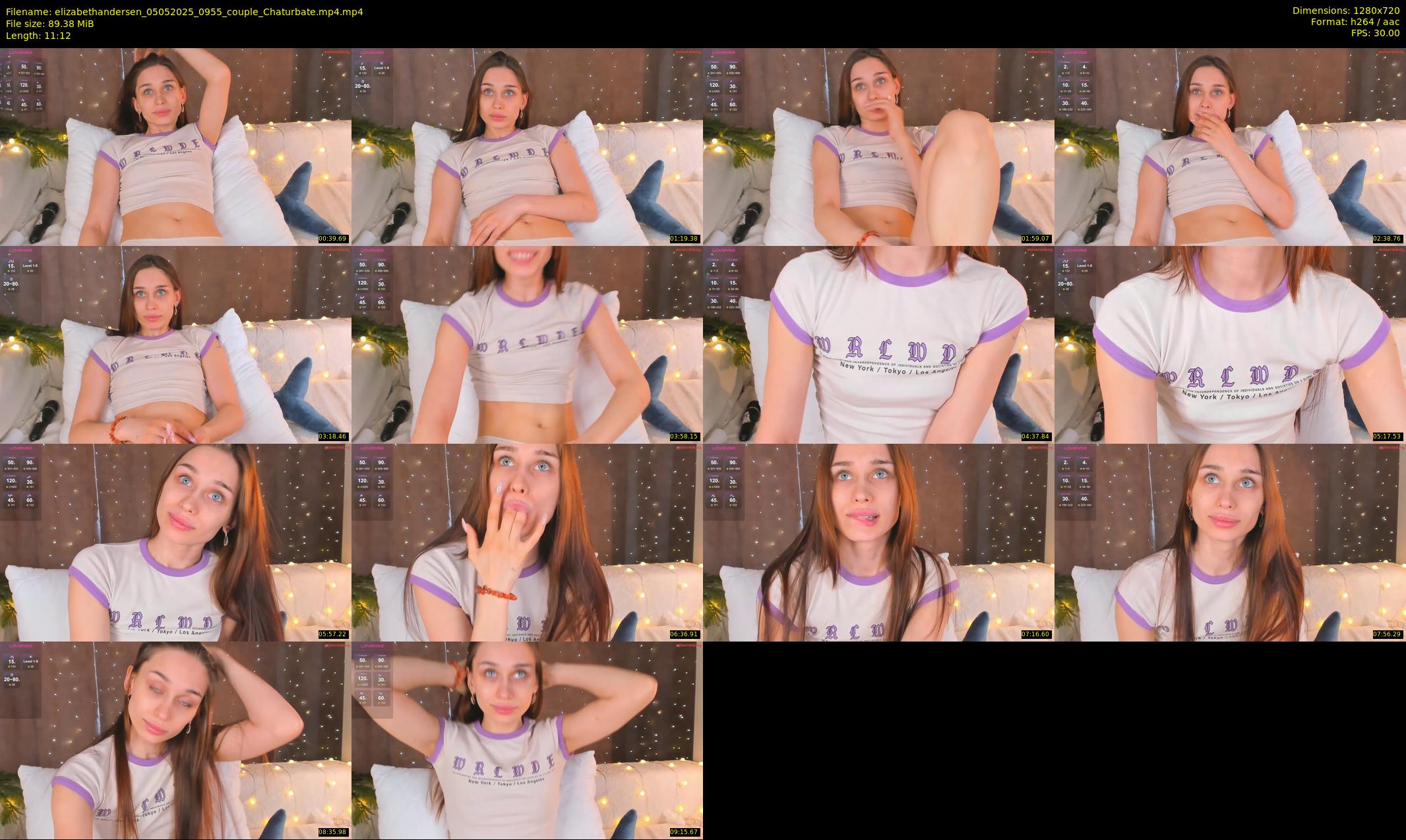 elizabethandersen — 12 minute Chaturbate female cam show recording, 720p, May 5, 2025