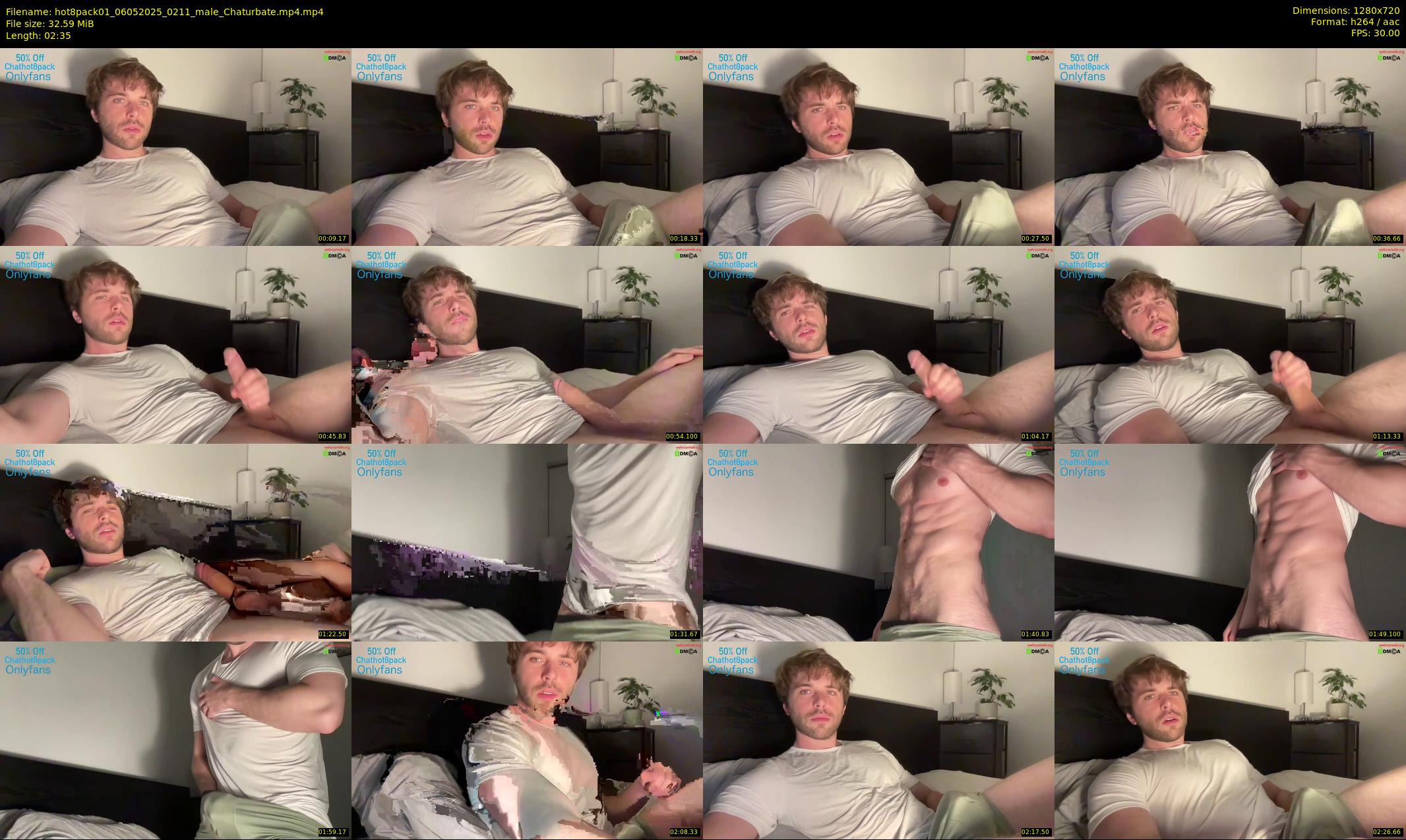 hot8pack01 — 3 minute Chaturbate male cam show recording, 720p, May 6, 2025