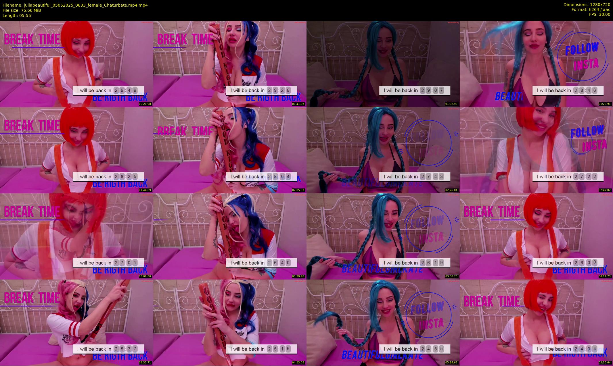 juliabeautiful — 6 minute Chaturbate female cam show recording, 720p, May 5, 2025