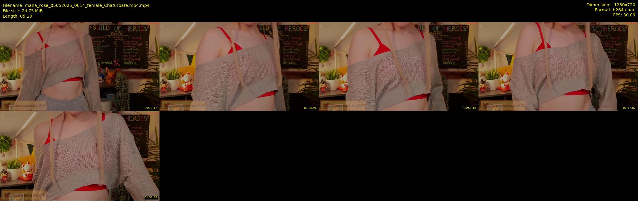 mana_rose — 6 minute Chaturbate female cam show recording, 720p, May 5, 2025